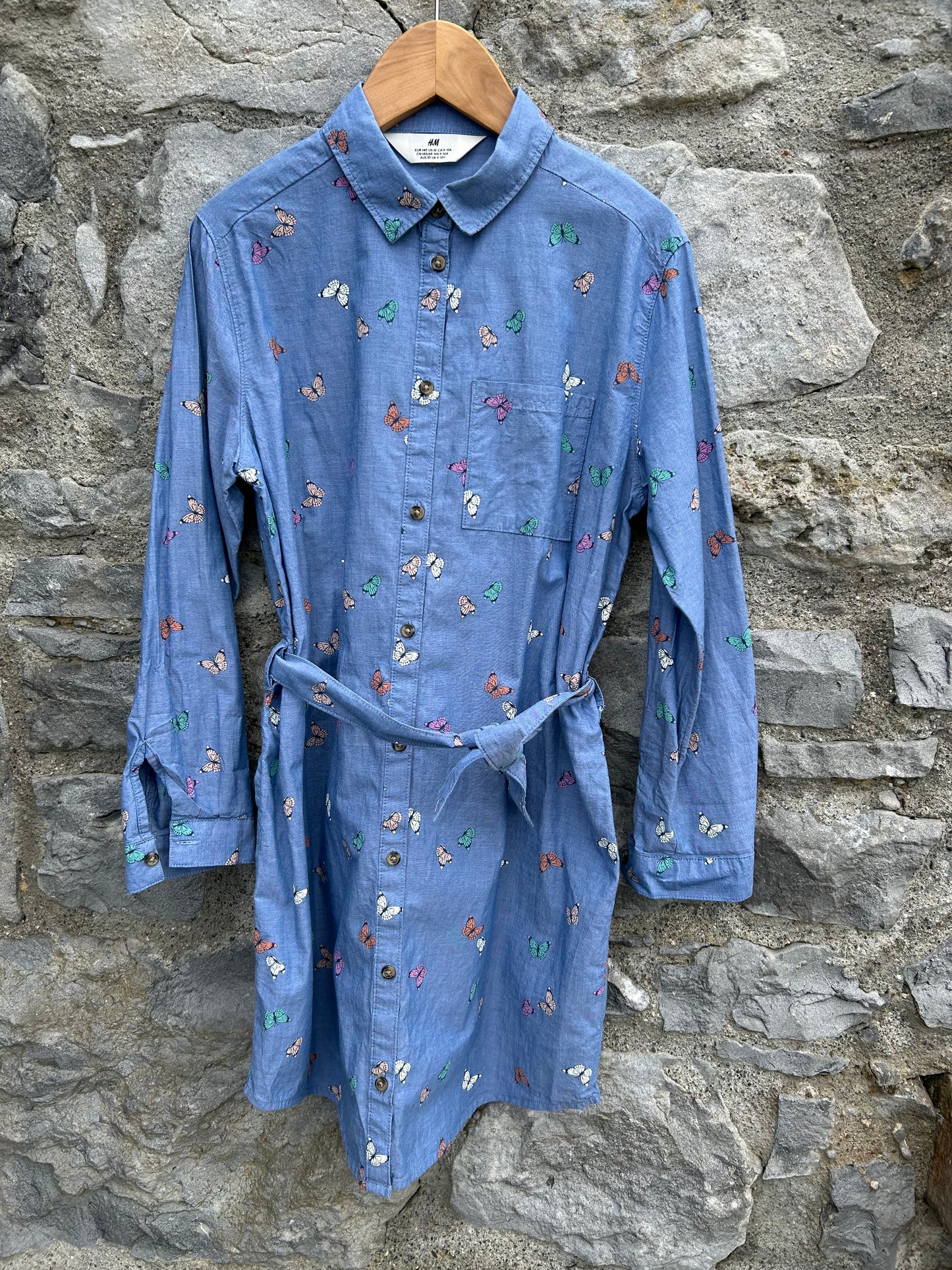 Butterflies shirt dress 9-10y (134-140cm)