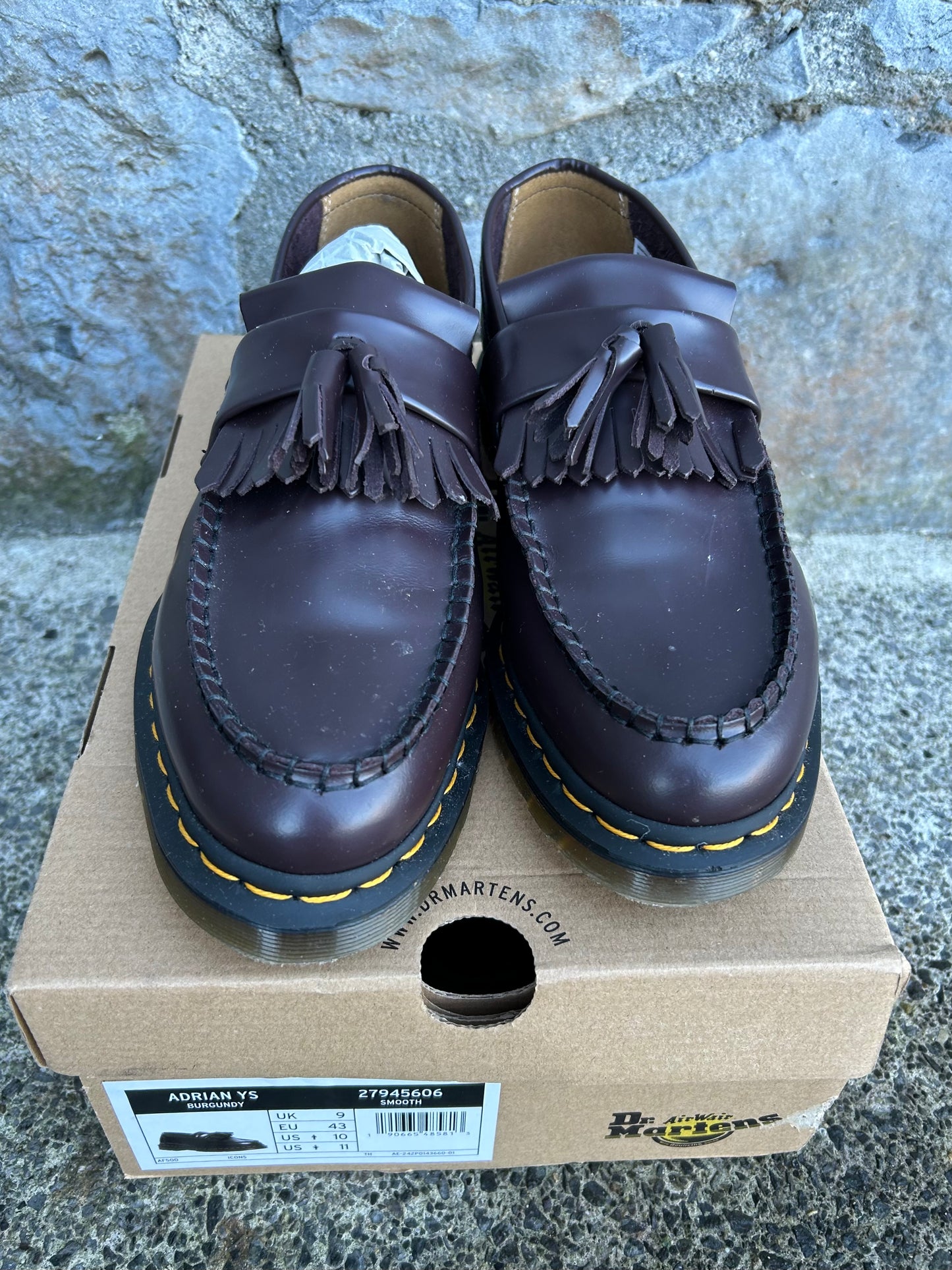 Burgundy moccasin uk 9 (eu 43)