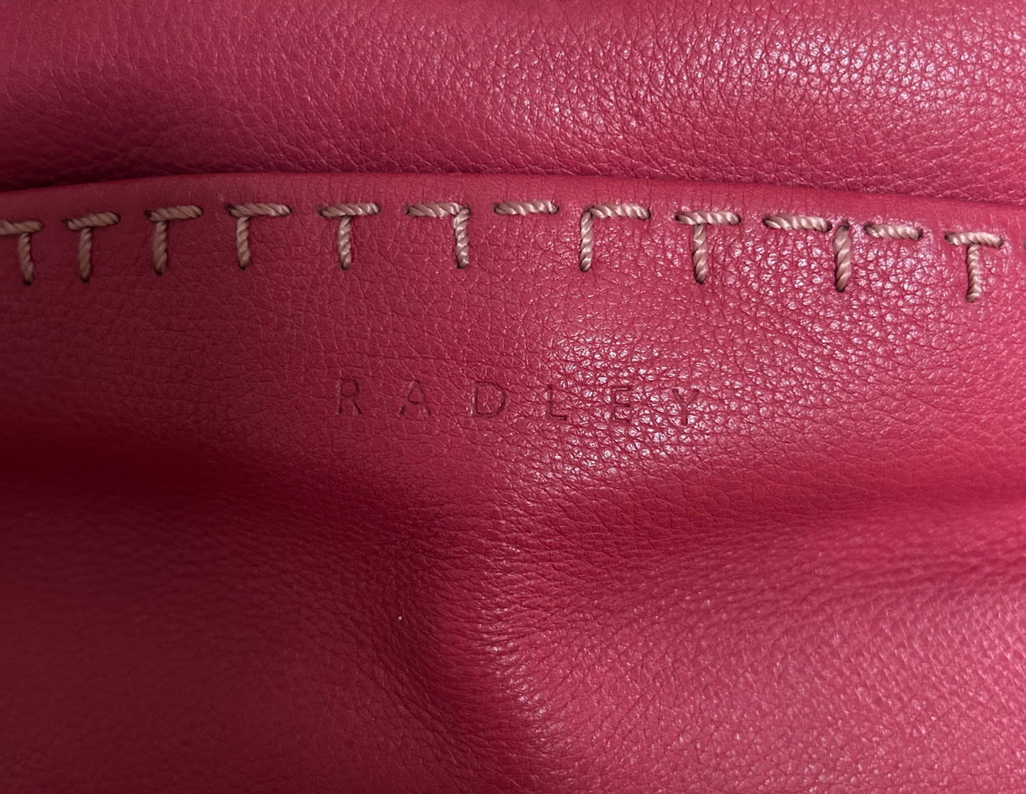 Rasberry Red leather handbag