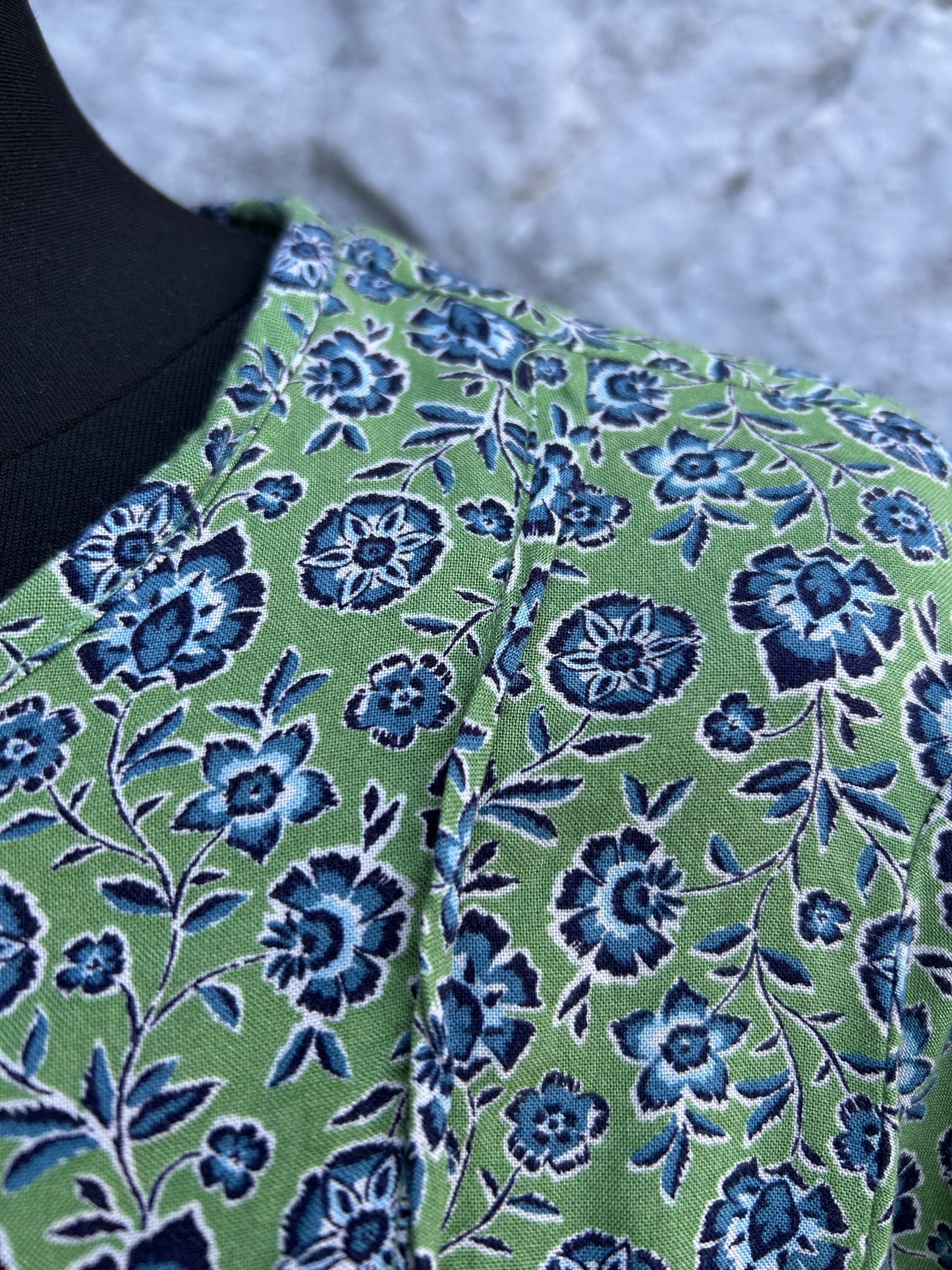 Elsie green floral Blouse uk 16