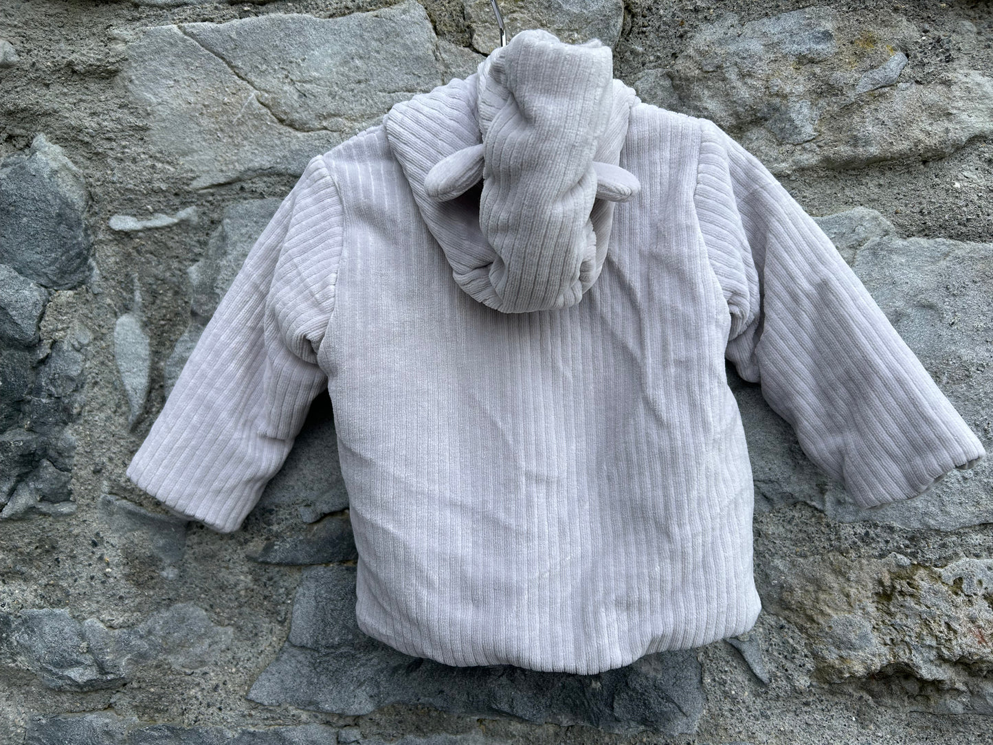 Beige ribbed velour jacket 0-3m (56-62cm)