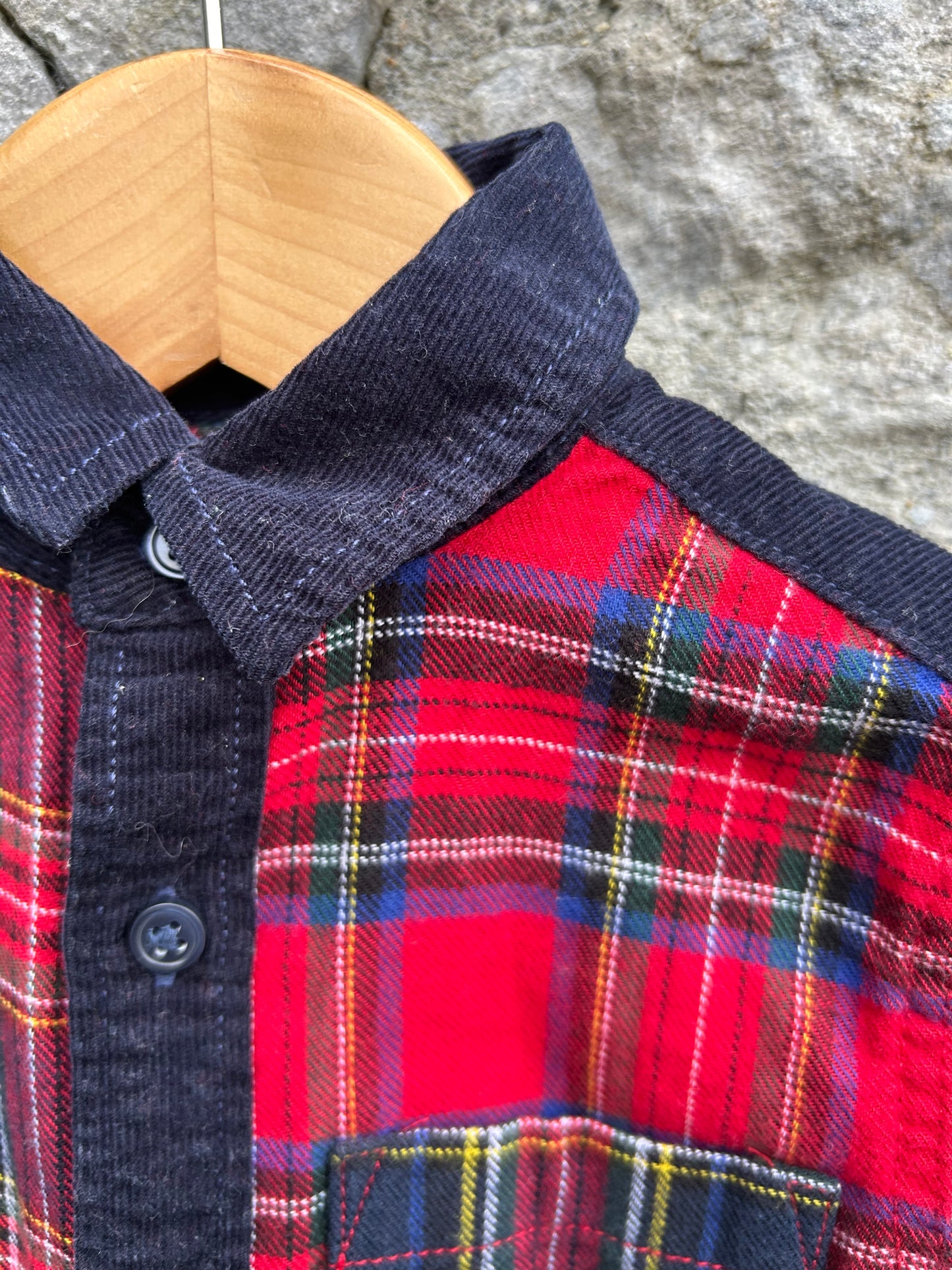 Red&navy check shirt 3y (98cm)
