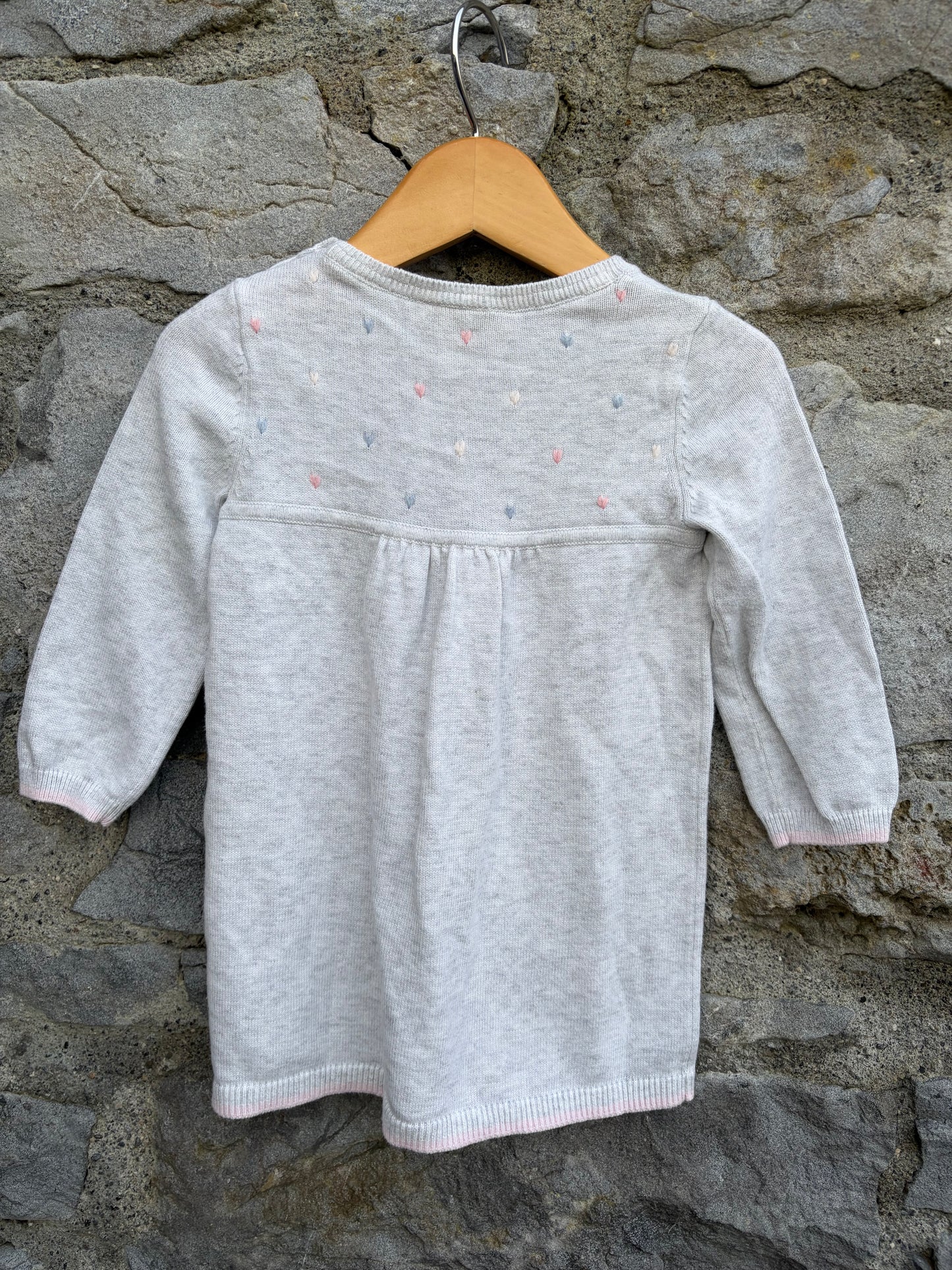 Grey dotty knitted dress 6-9m (68-74cm)