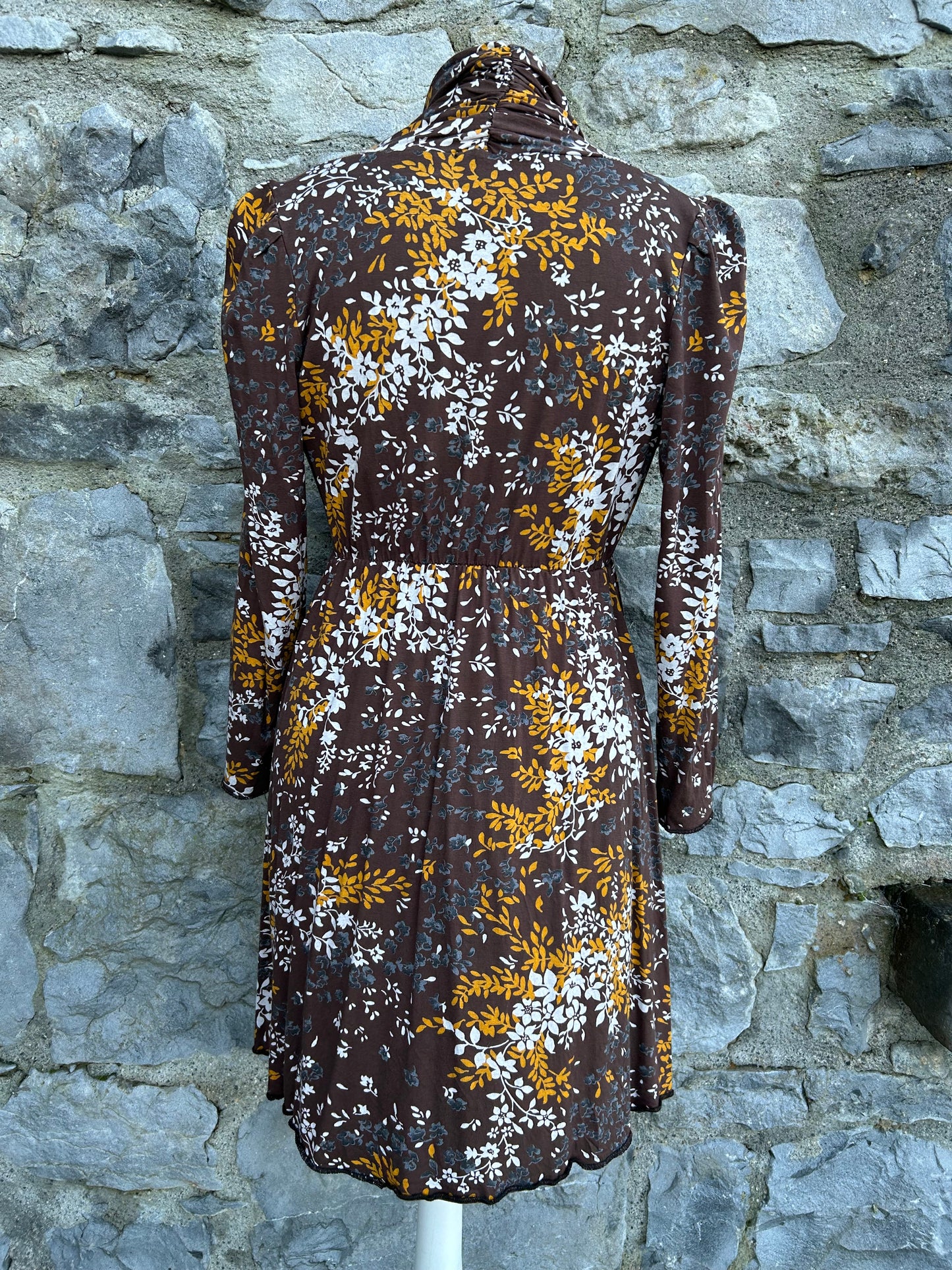 Leaves brown dress uk 10