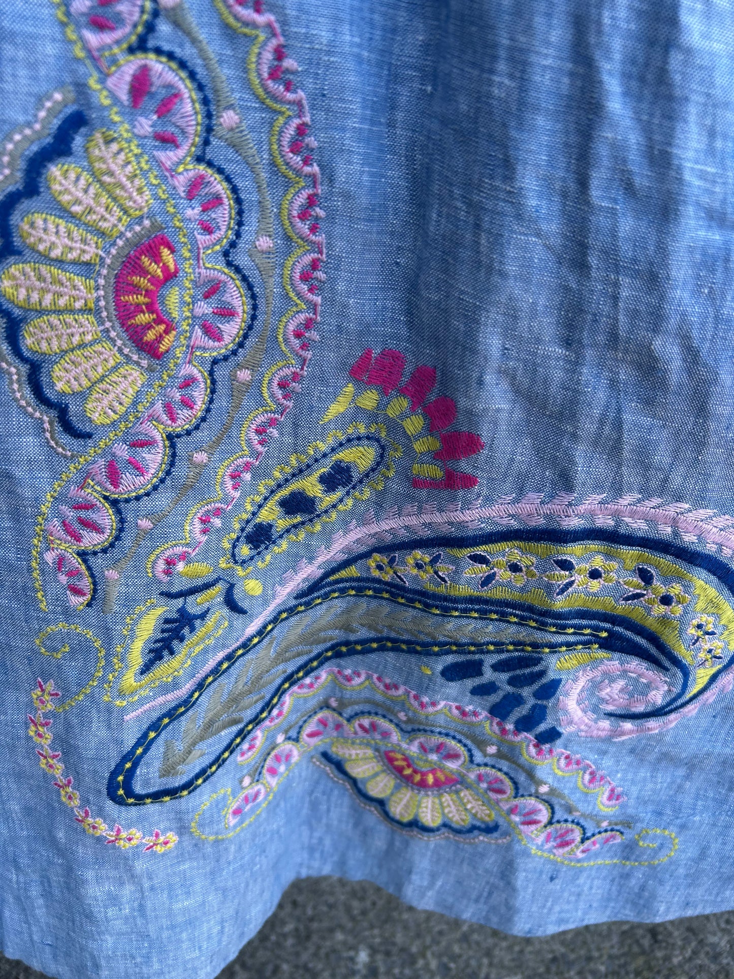 Blue embroidered dress uk 12-14