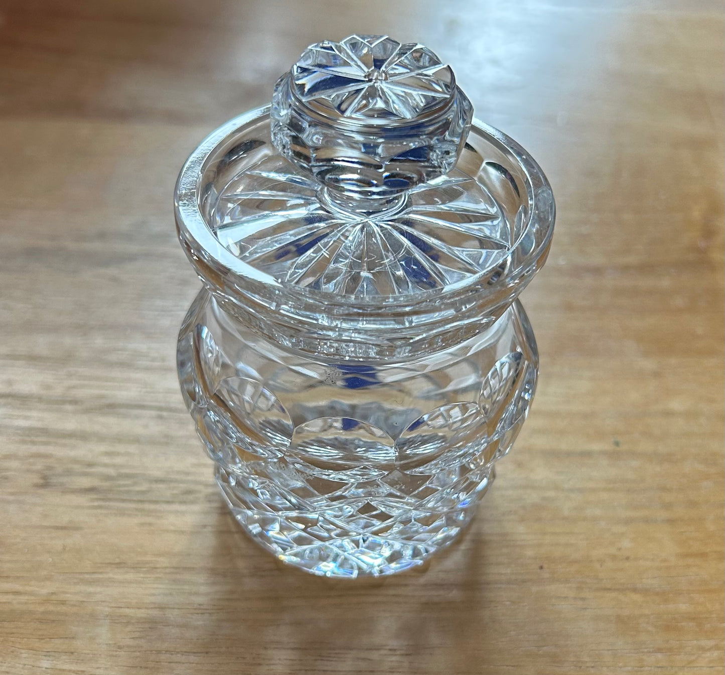Crystal Glass Lidded Sugar/Condiment Jar