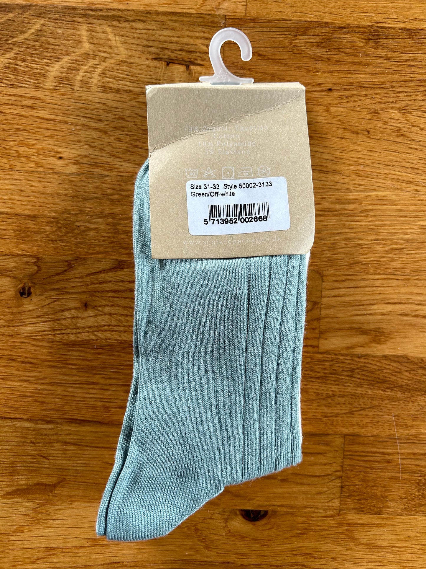 2 pack socks white&green uk 12-13.5 (eu 31-33)