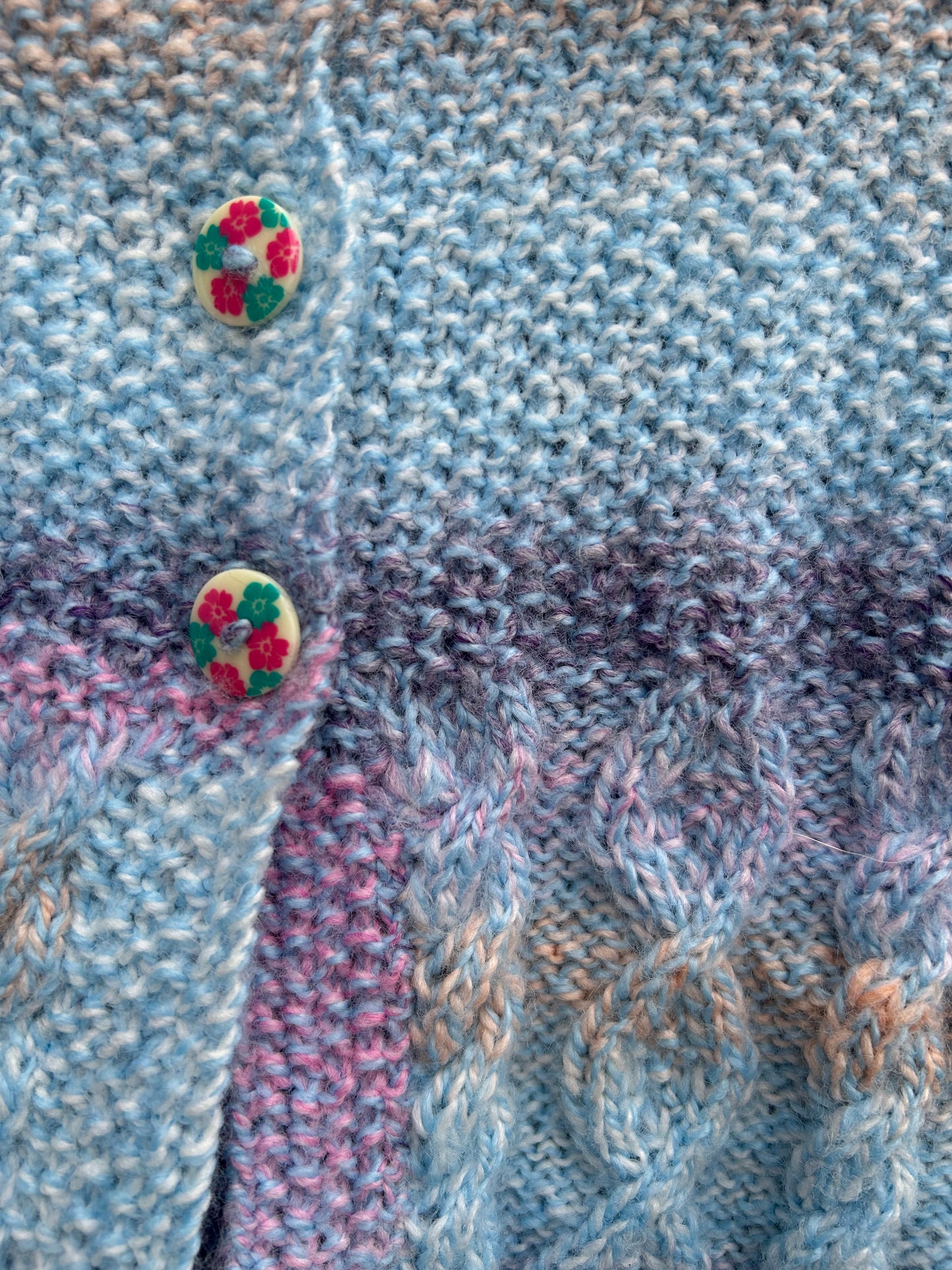 Blue&purple ombré cardigan 5y (110cm)