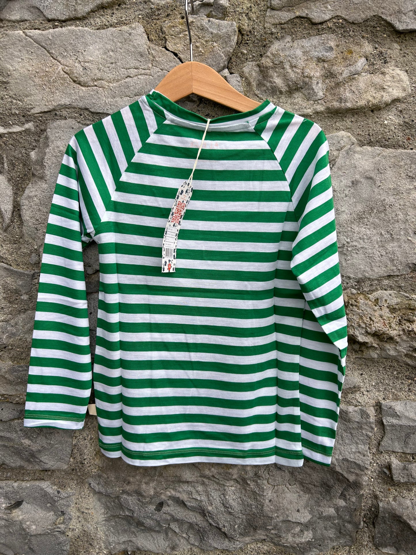 Green stripy top 5y (110cm)