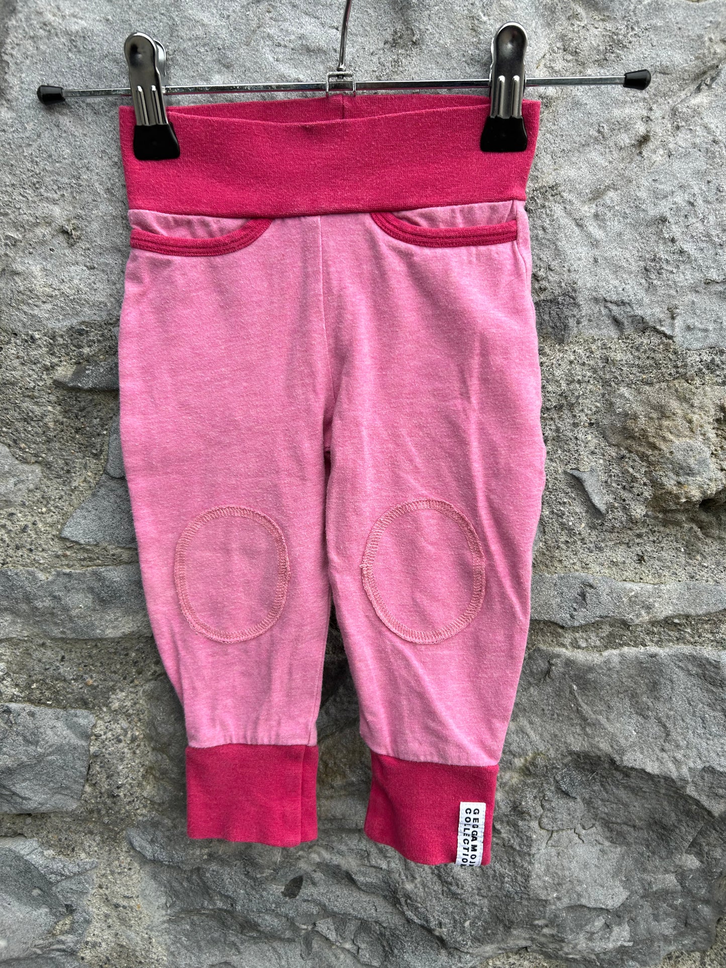 Pink rib pants 3-6m (62-68cm)