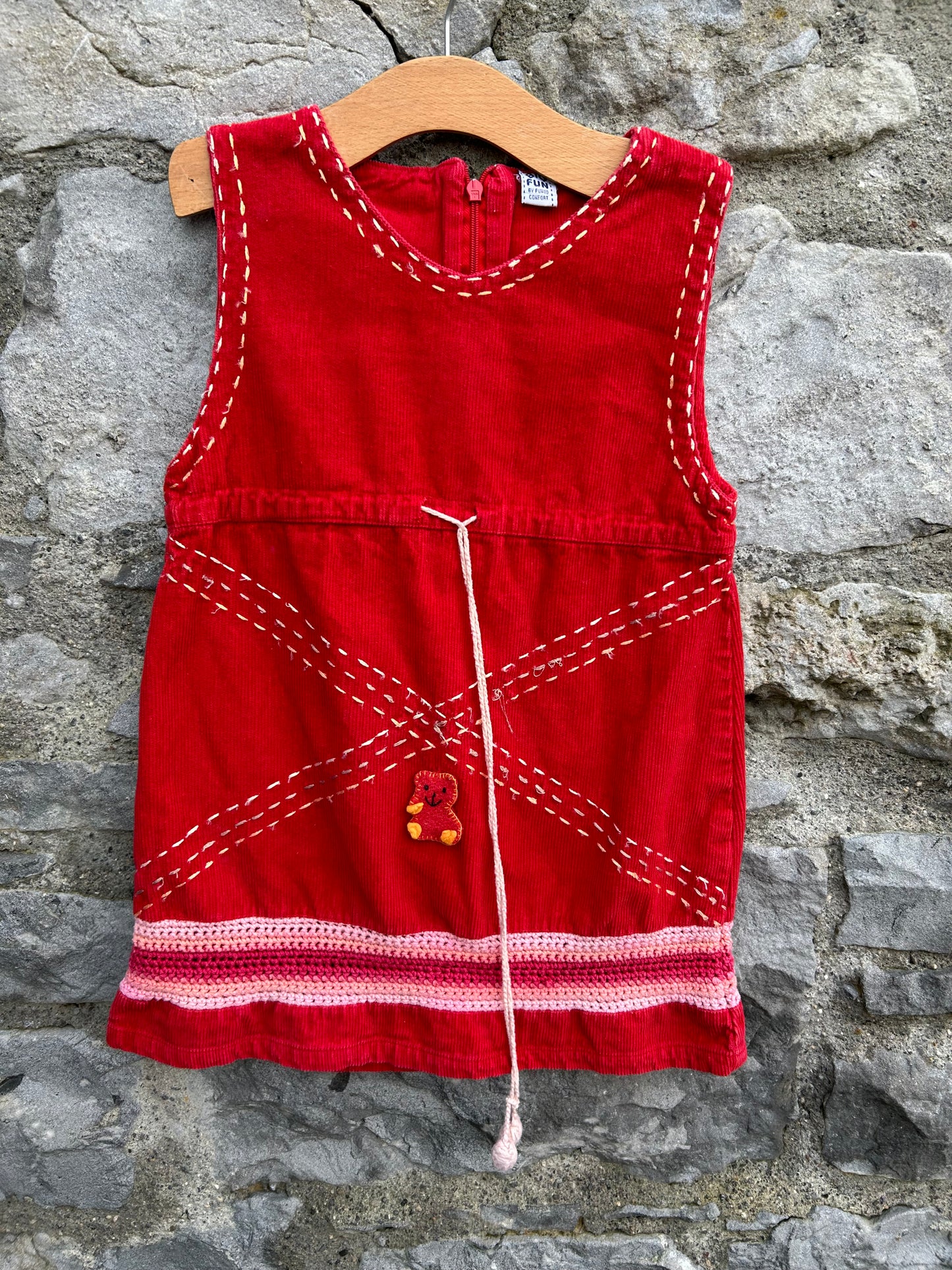 Y2K cord pinafore 2-3y (92-98cm)