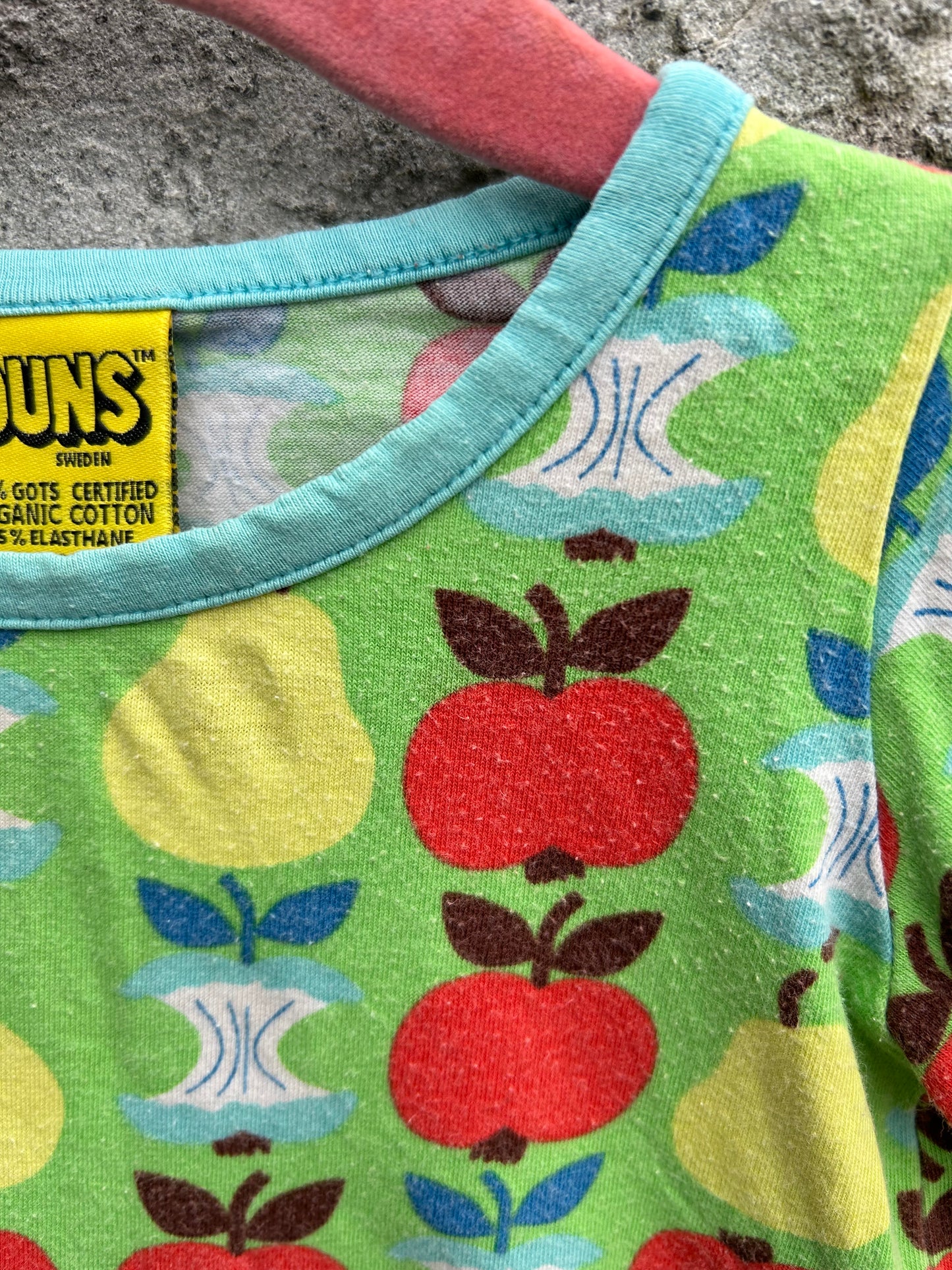 Pears&apples green tunic 9-12m (74-80cm)