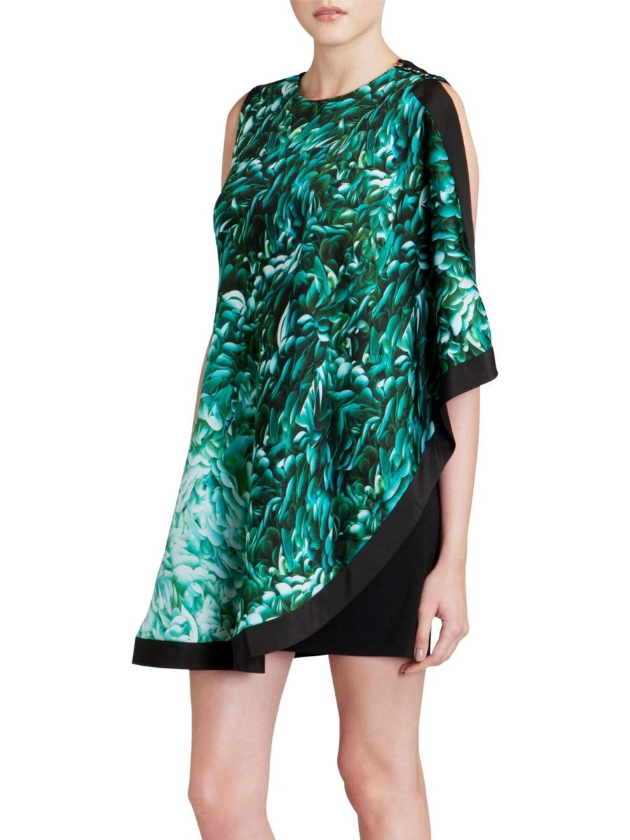 Patra Green / Black Rozette print tunic dress uk 8-10