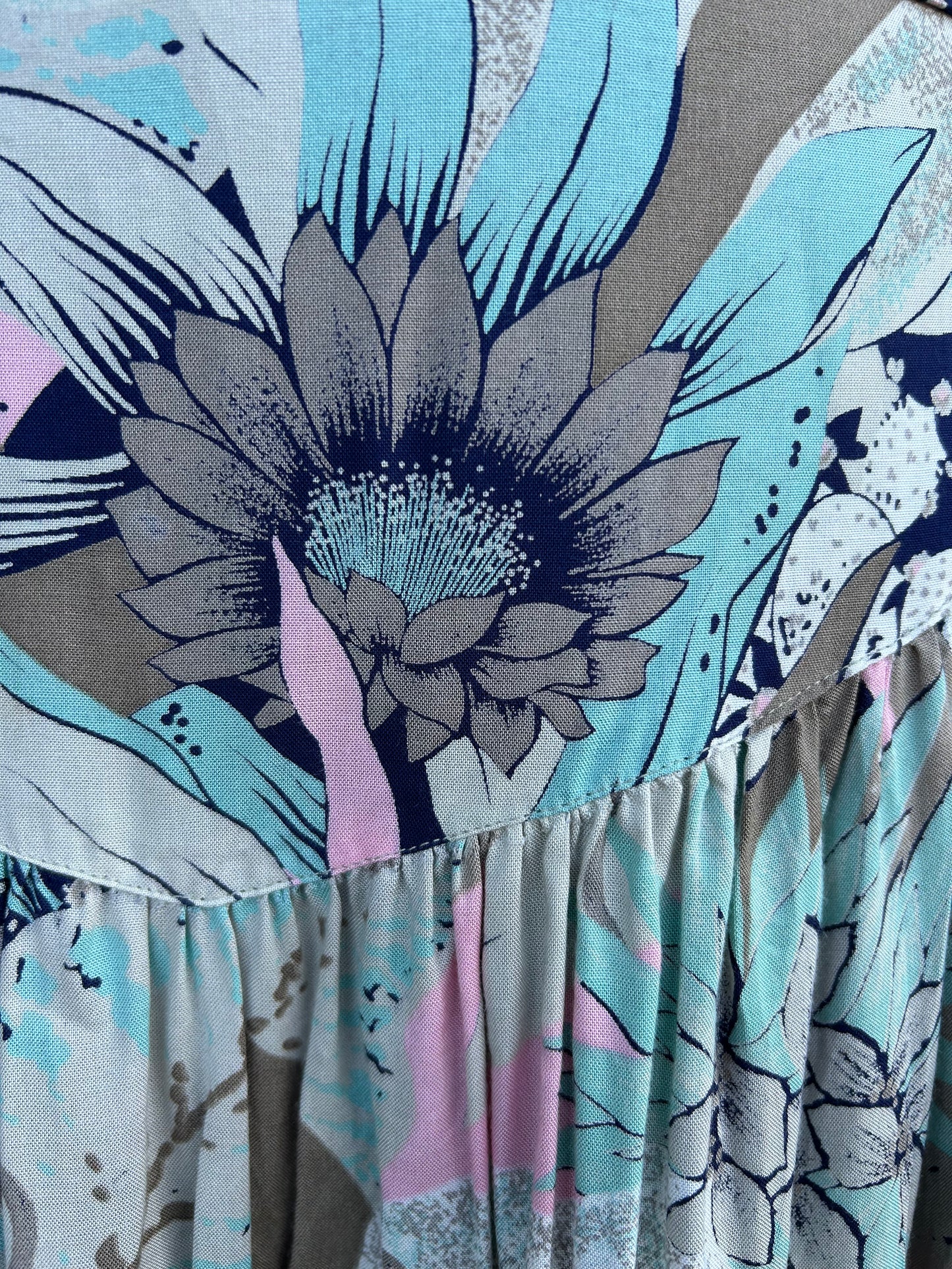 80s pastel floral skirt uk 12
