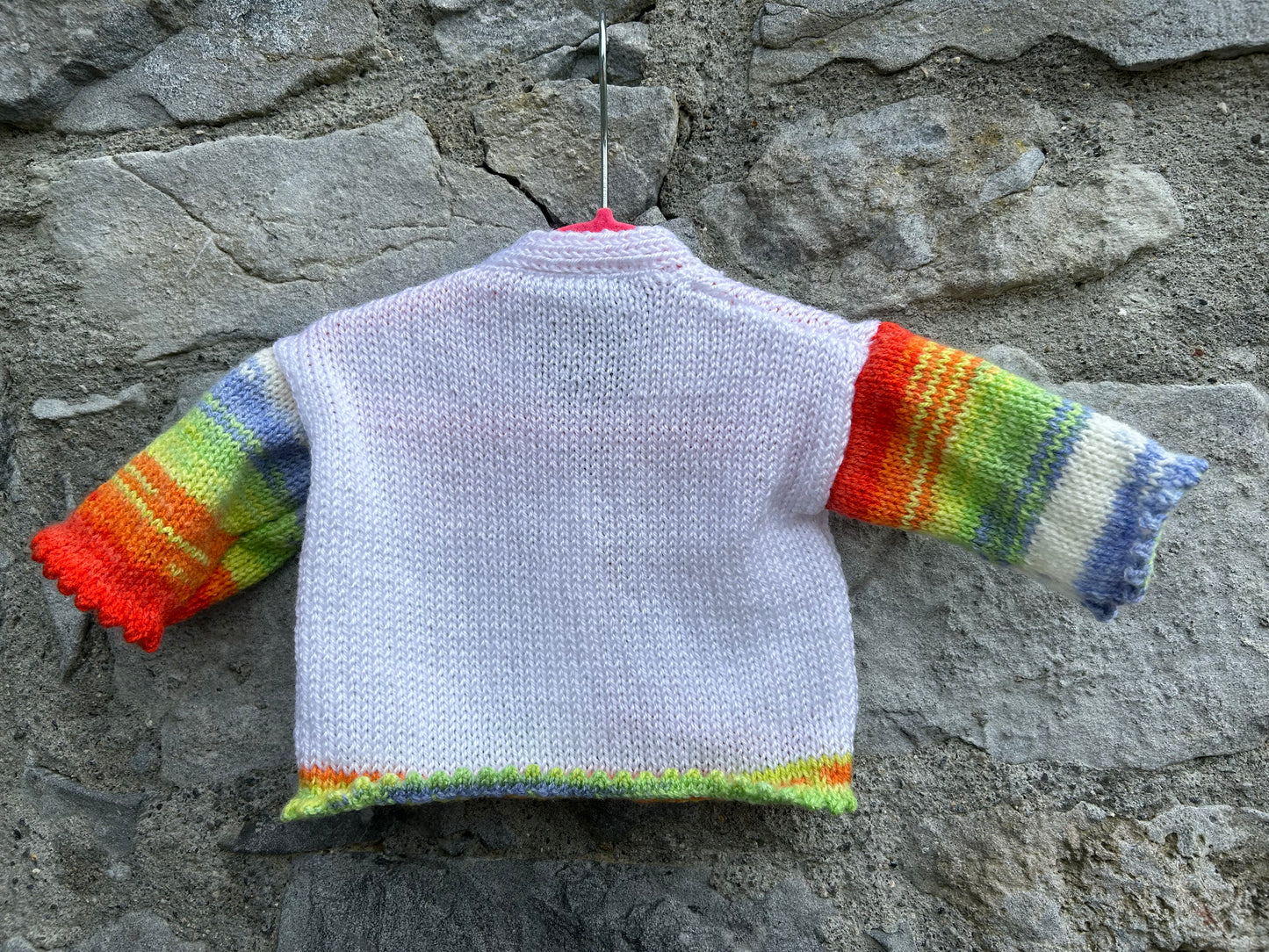 White fox cardigan 0-1m (50-56cm)