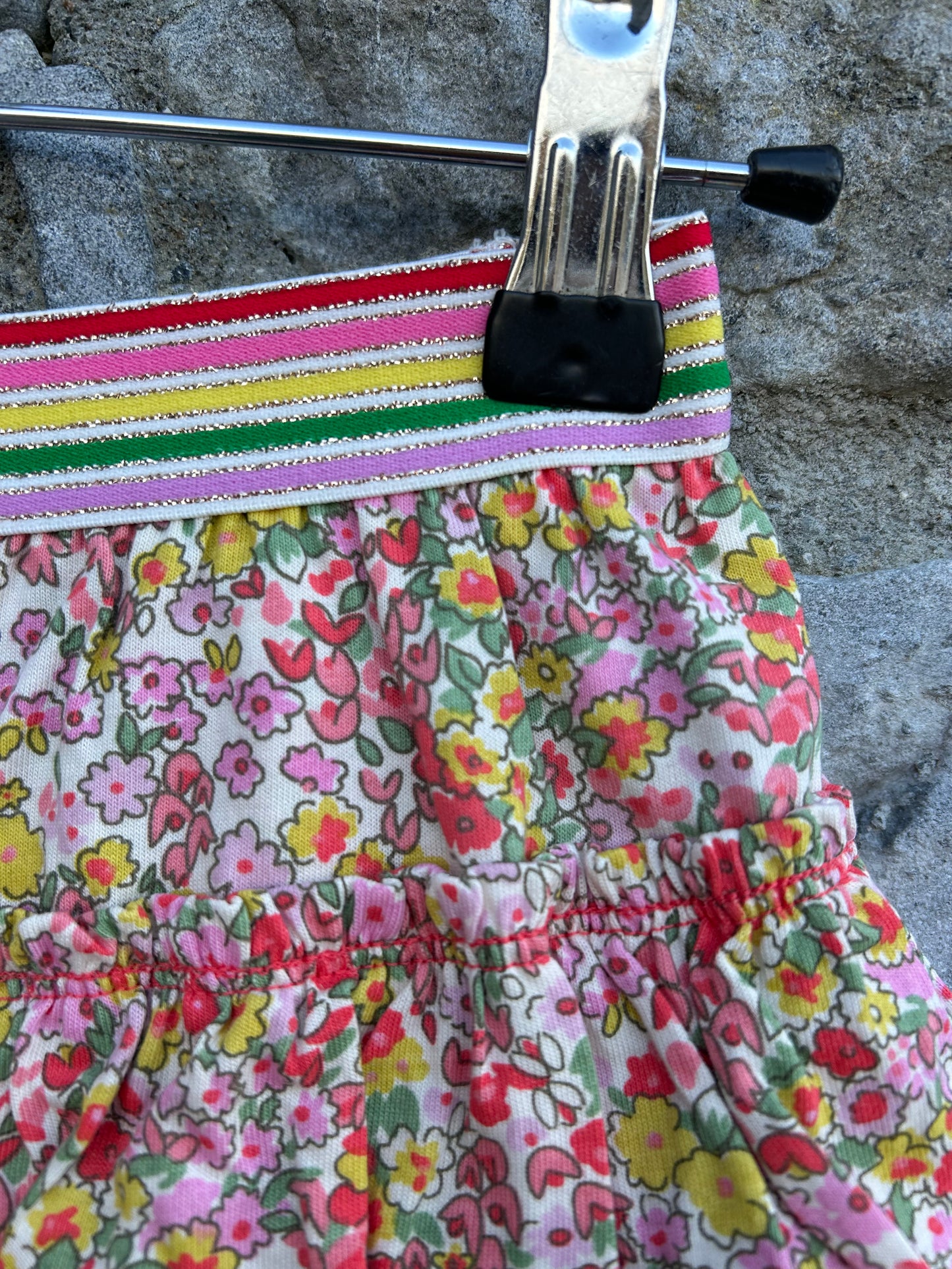Pink flowers skort 8-9y (128-134cm)