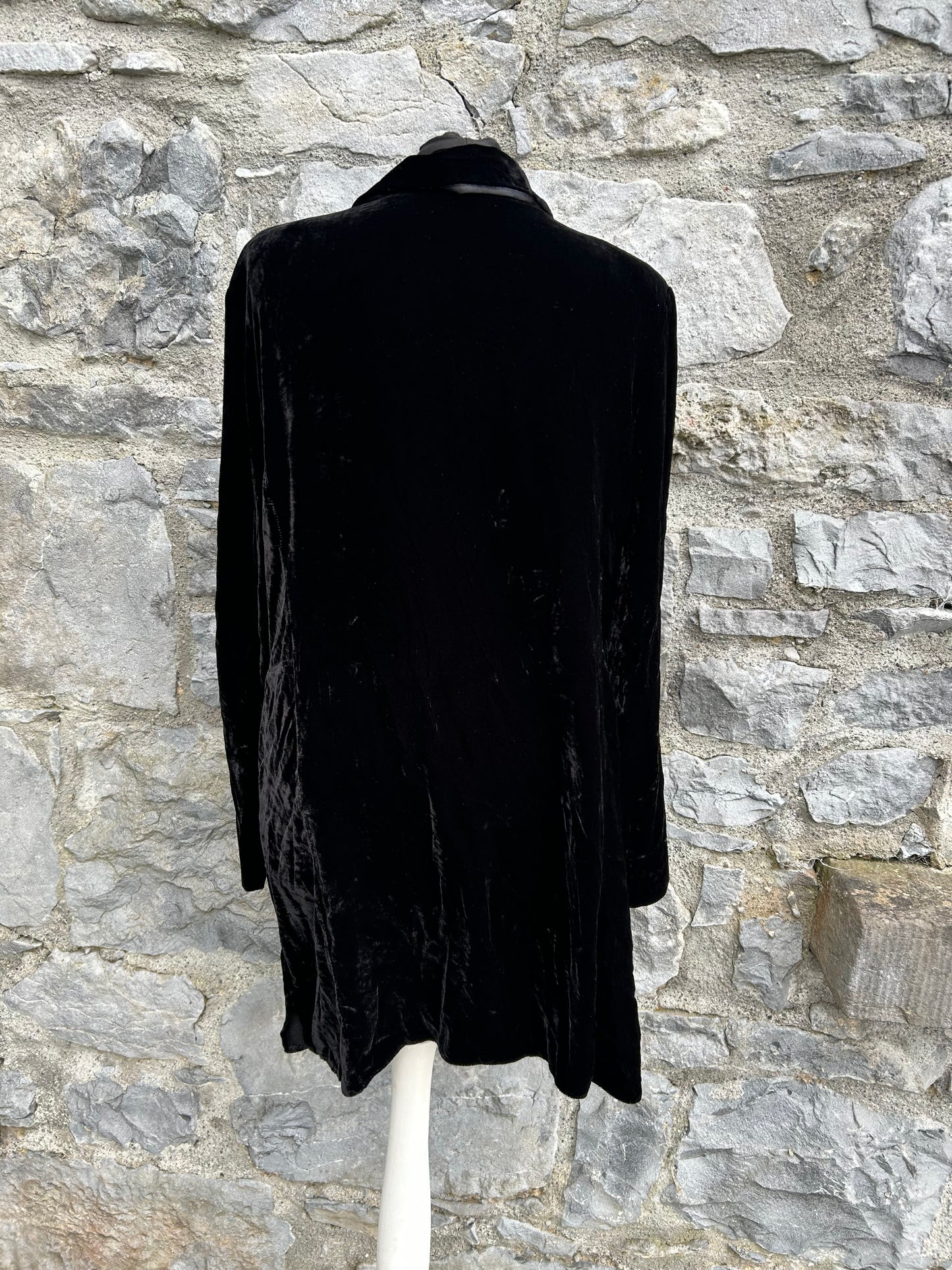 90s black velvet tunic uk 14