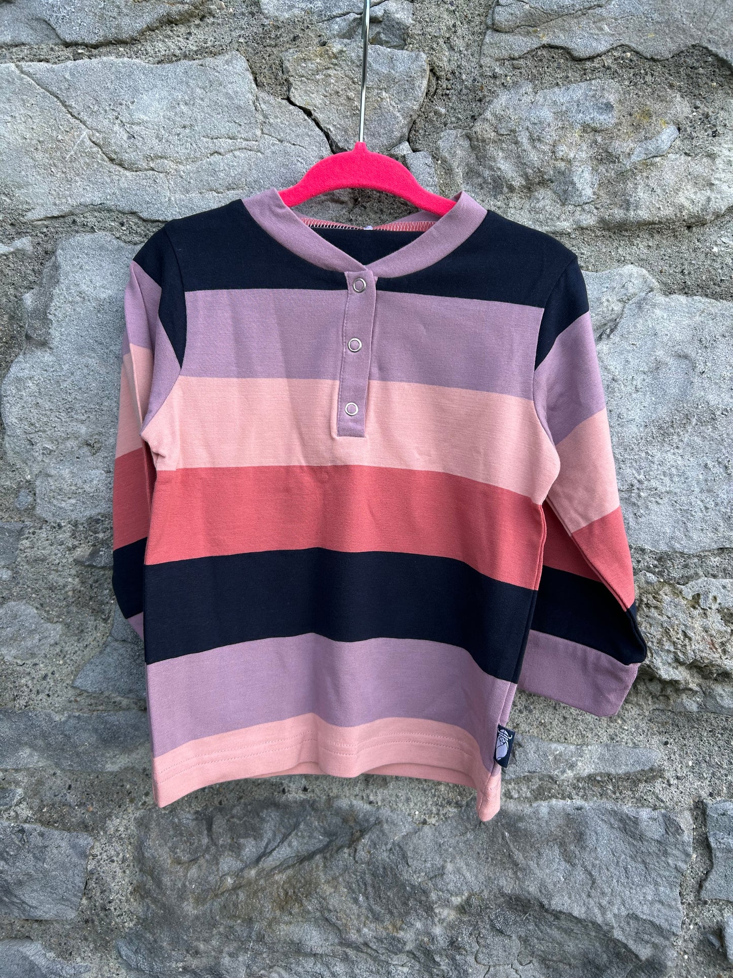 Pink stripy top 12-18m (80-86cm)