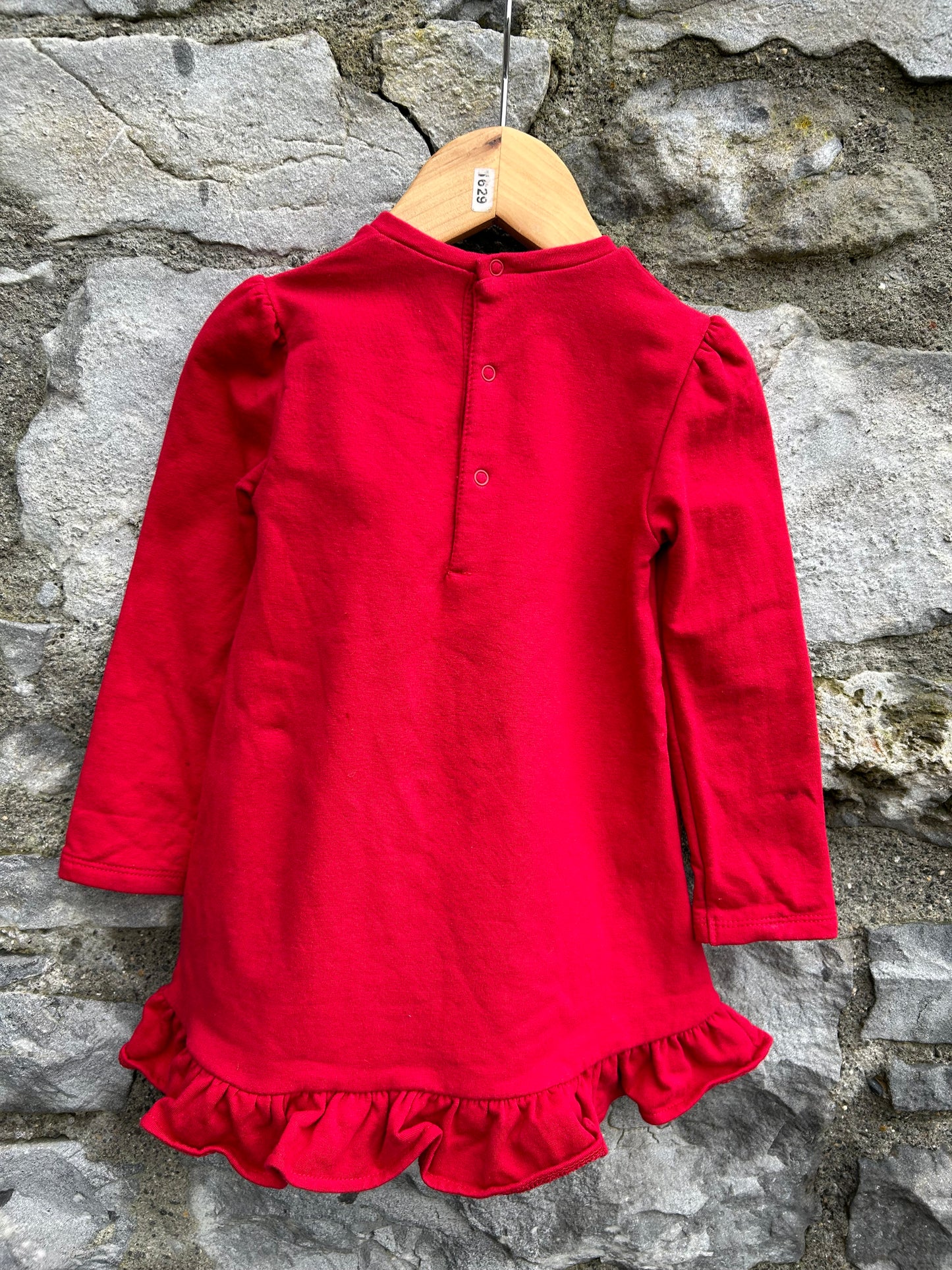 Jumping girl red dress 18-24m (86-92cm)