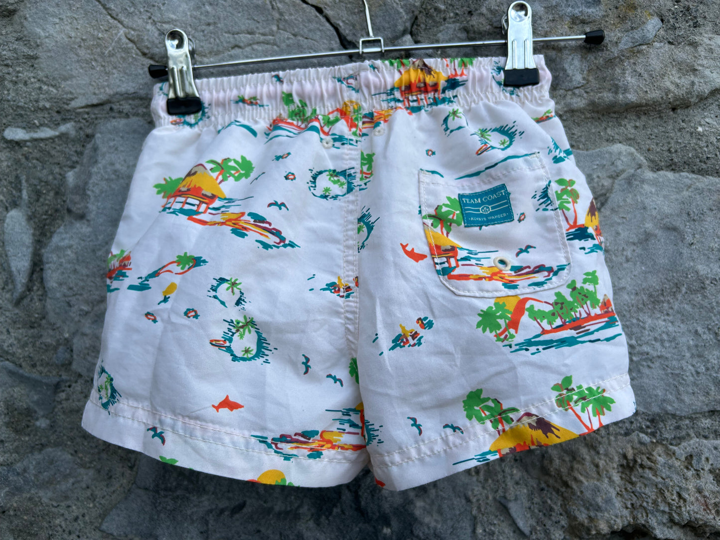 Islands white swim shorts 6-7y (116-122cm)