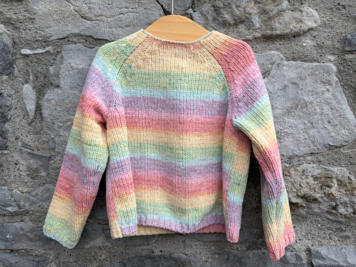 Rainbow stripy cardigan 2-3y (92-98cm)