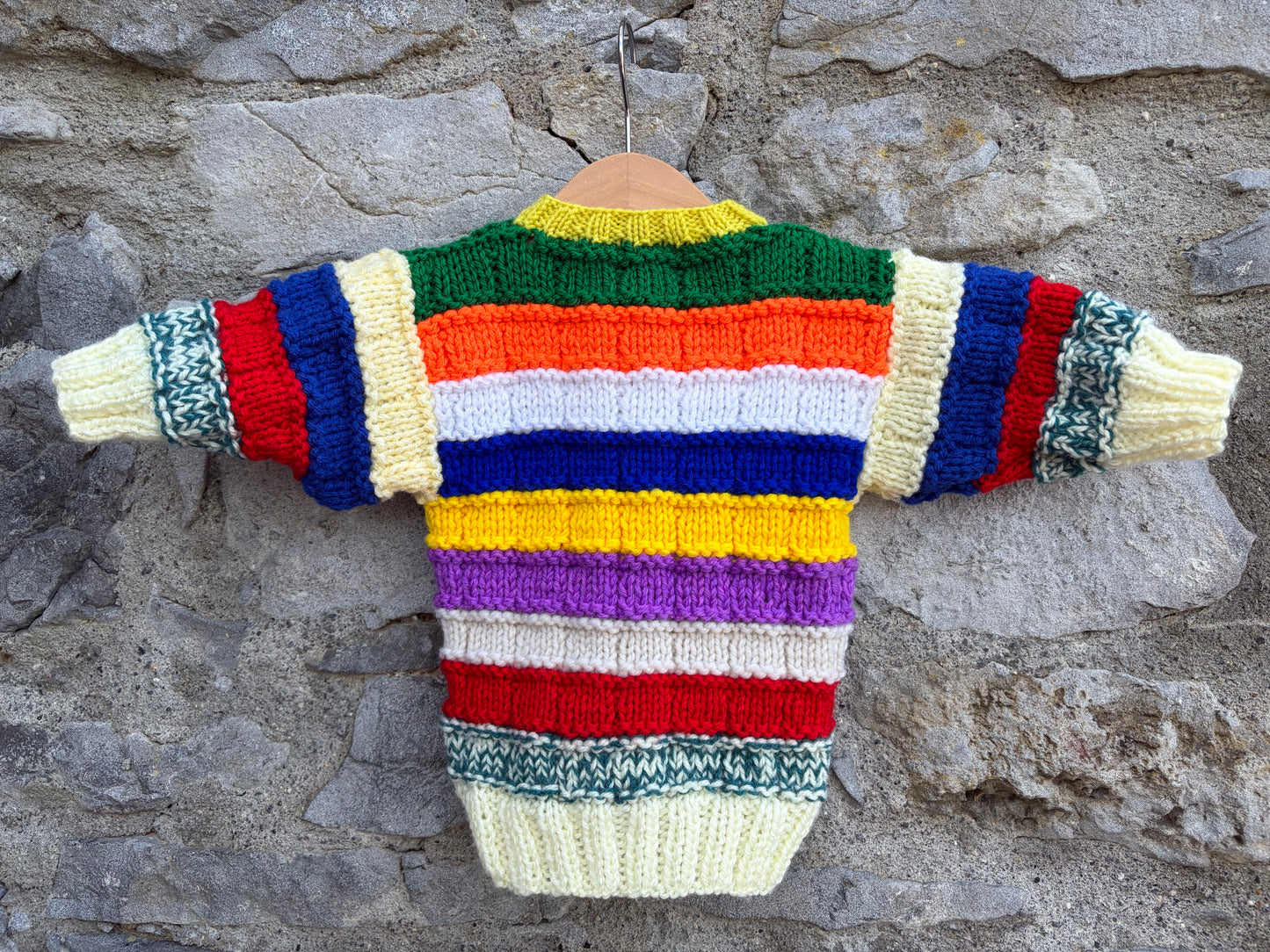 Colourful stripy cardigan 3m (62cm)