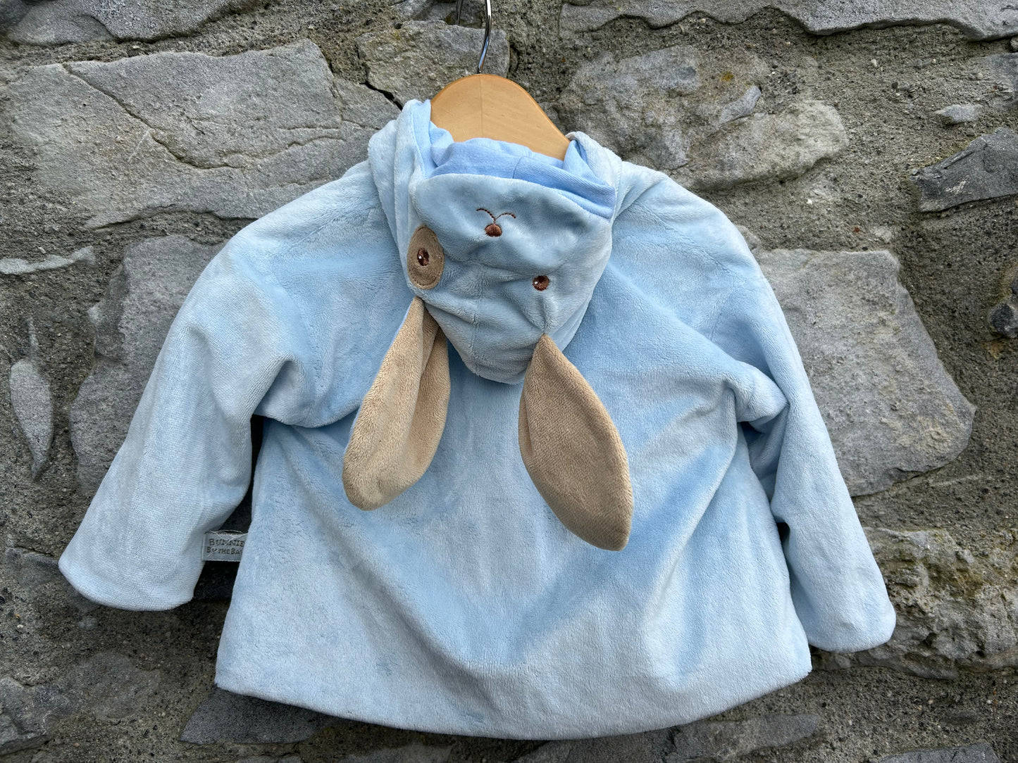 Chaseball blue velour hoodie 0-12m (56-80cm)