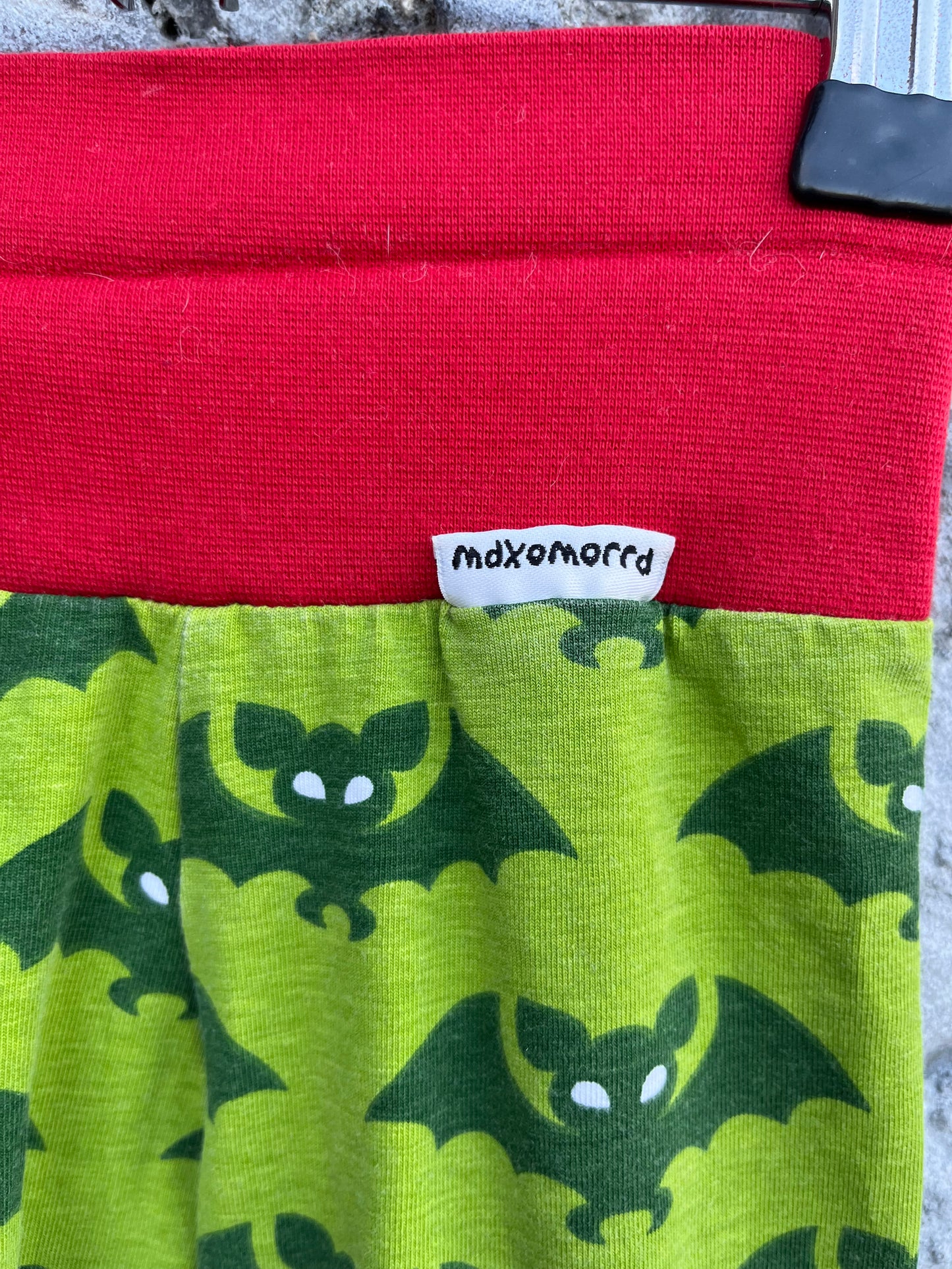 Bat green rib pants 6-9m (68-74cm)
