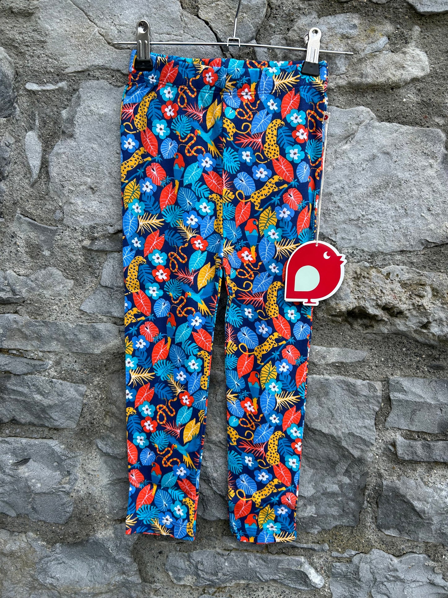 Tropical navy leggings 4-5y (104-110cm)