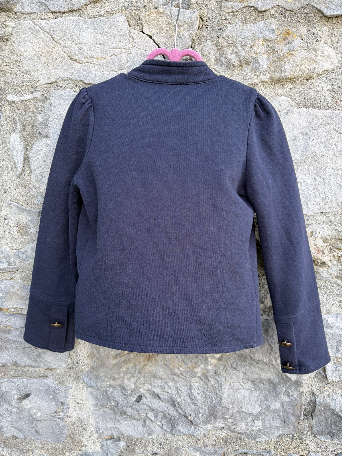 Navy military-style jersey jacket 5-6y (110-116cm)