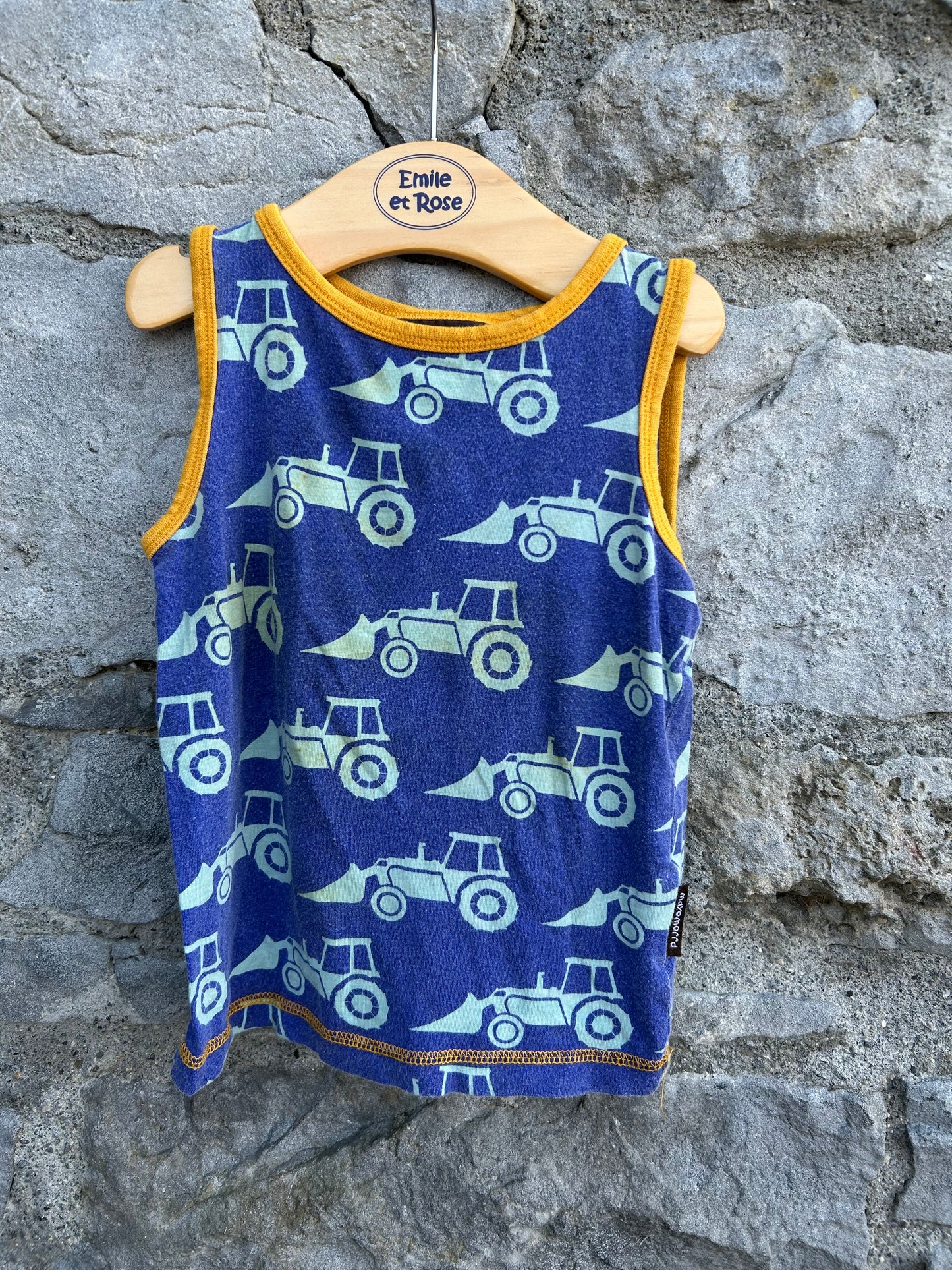 Tractors blue tank top 18-24m (86-92cm)