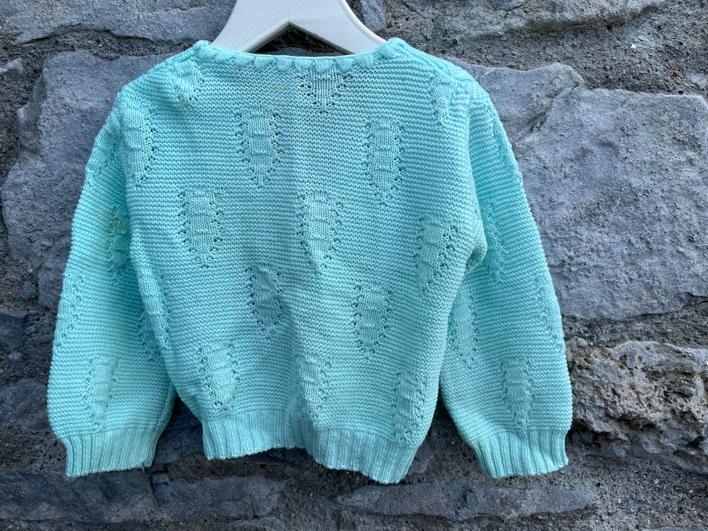 80s aquamarine cardigan 9-12m (74-80cm)