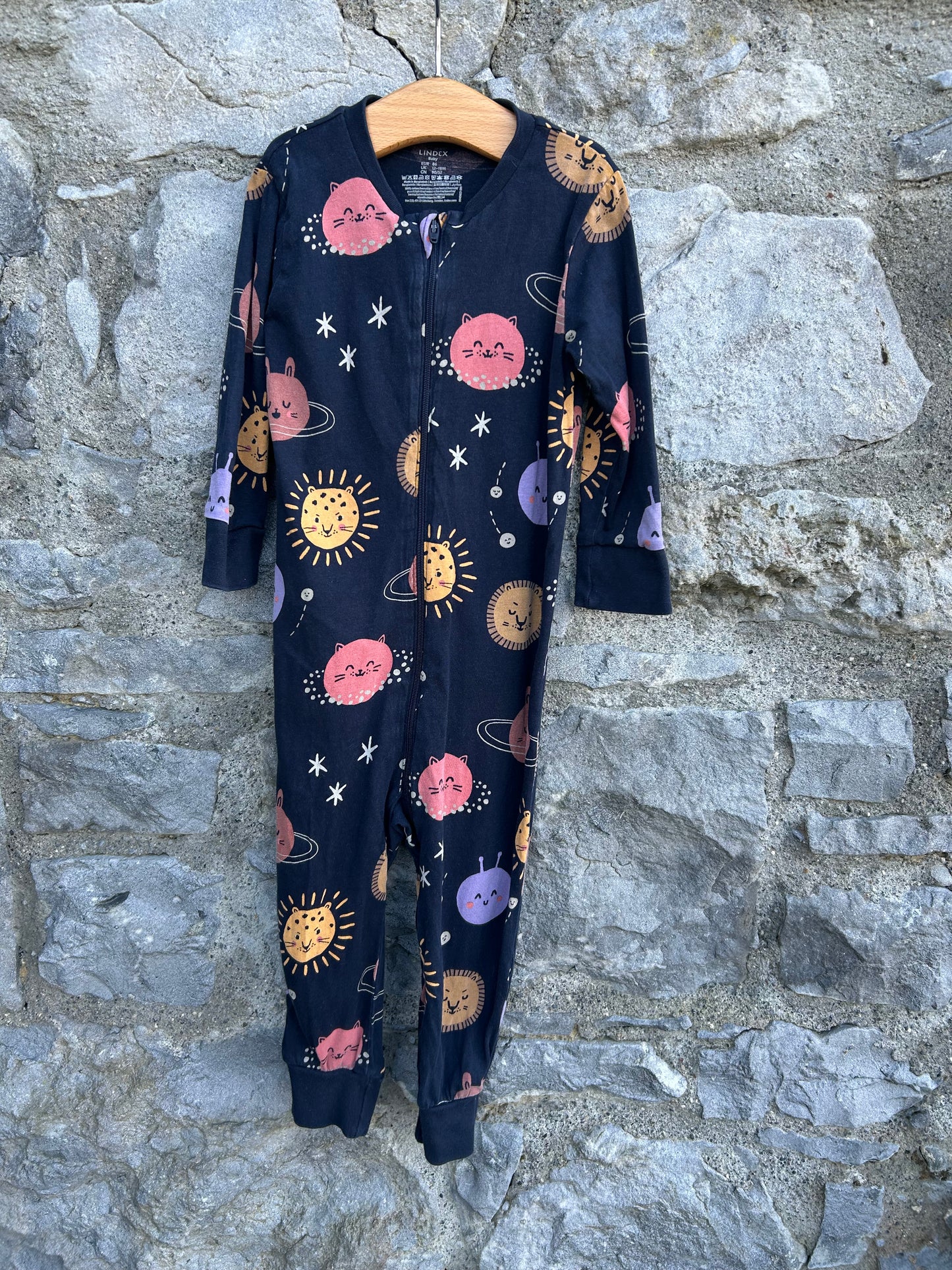 Planets navy onesie 12-18m (80-86cm)
