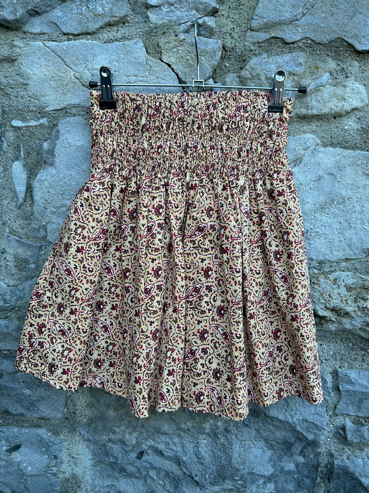 Beige paisley skirt 13y (158cm)