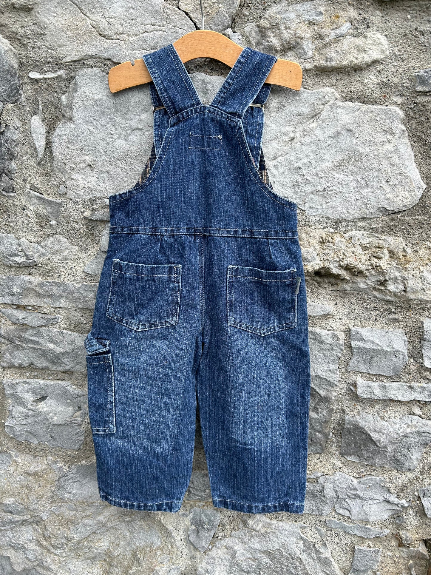 Y2K tiger denim dungarees 12-18m (80-86cm)