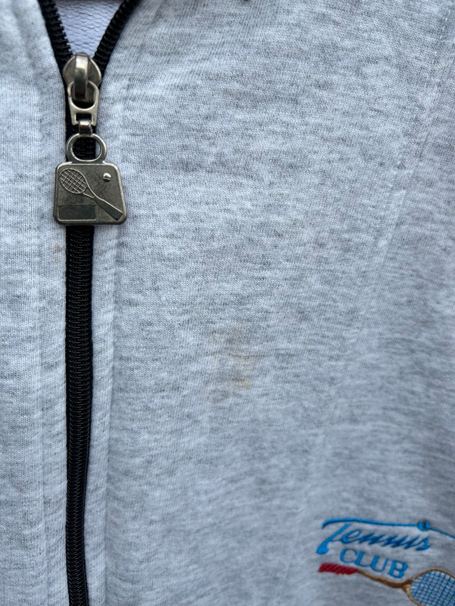90s grey sleeveless hoodie 8-9y (128-134cm)