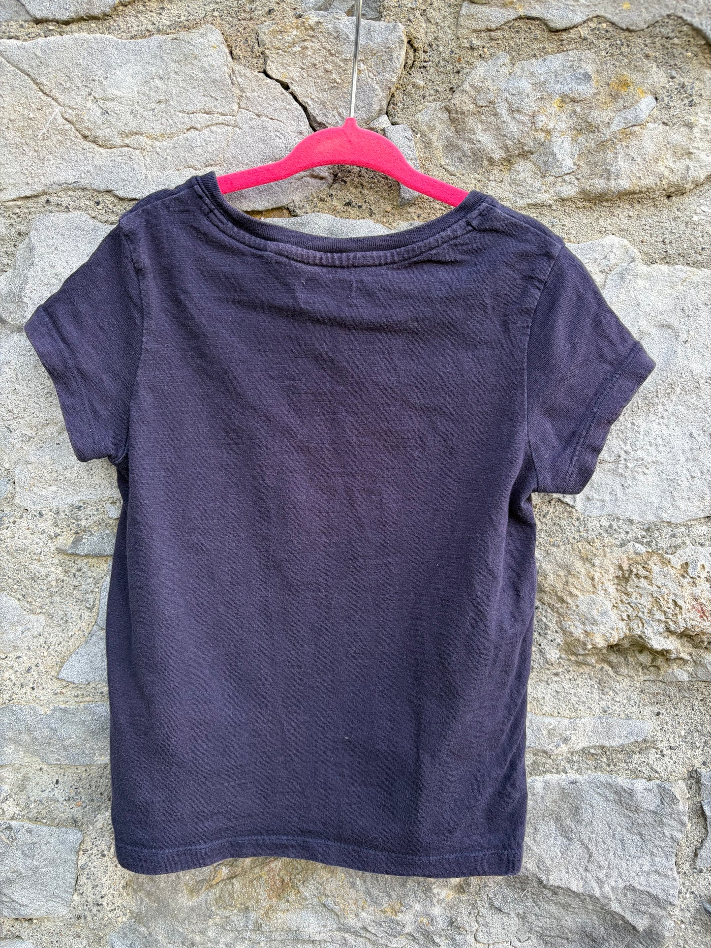 Sequin rainbow navy T-shirt 4-5y (104-110cm)