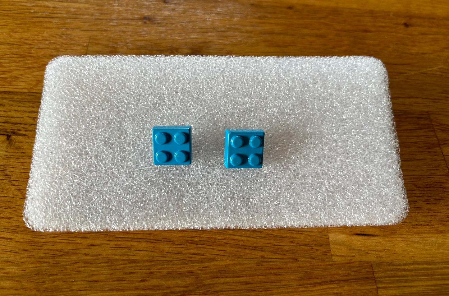 LEGO Light blue block cufflinks