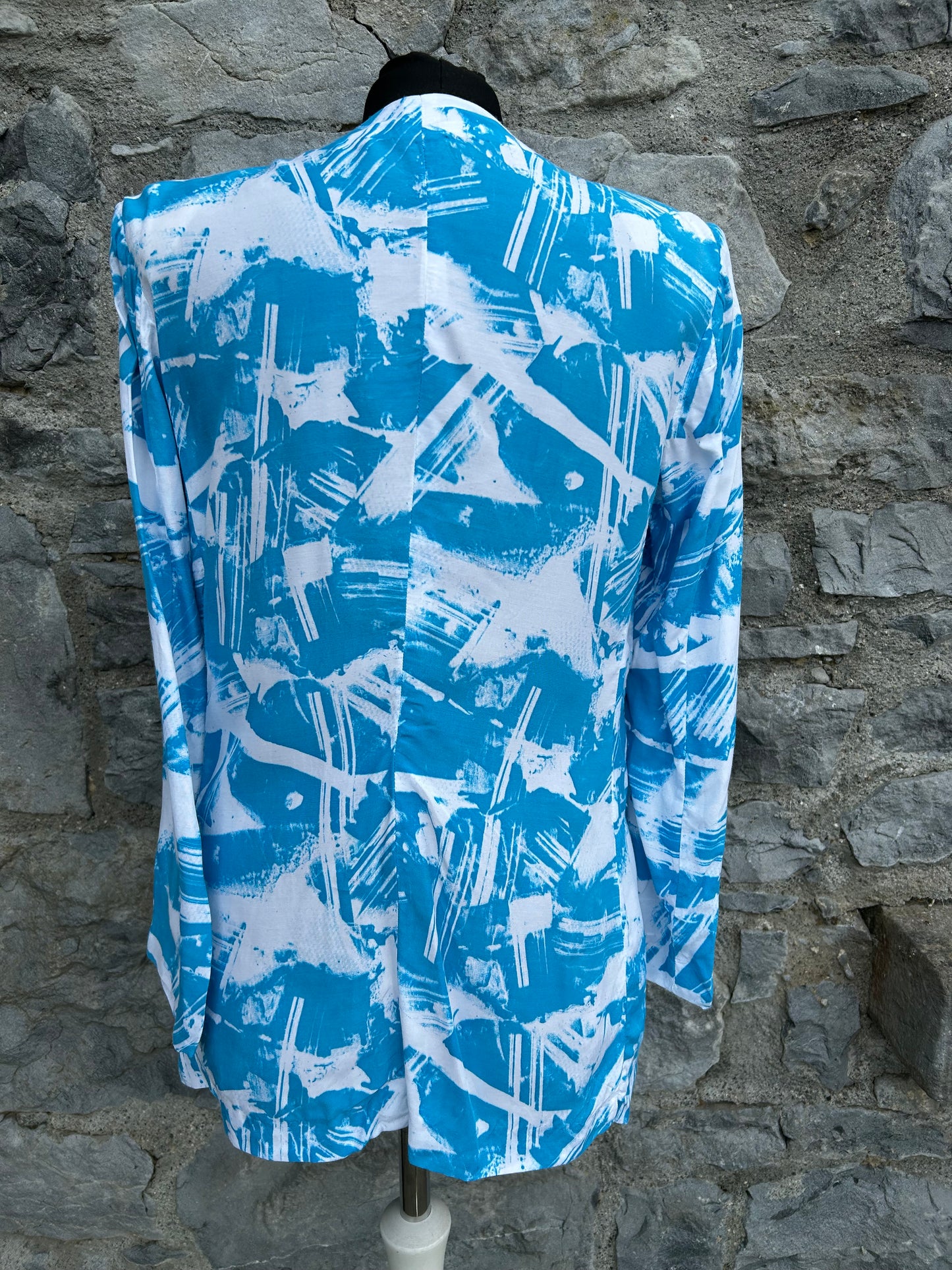 90s blue abstract jacket uk 8-10