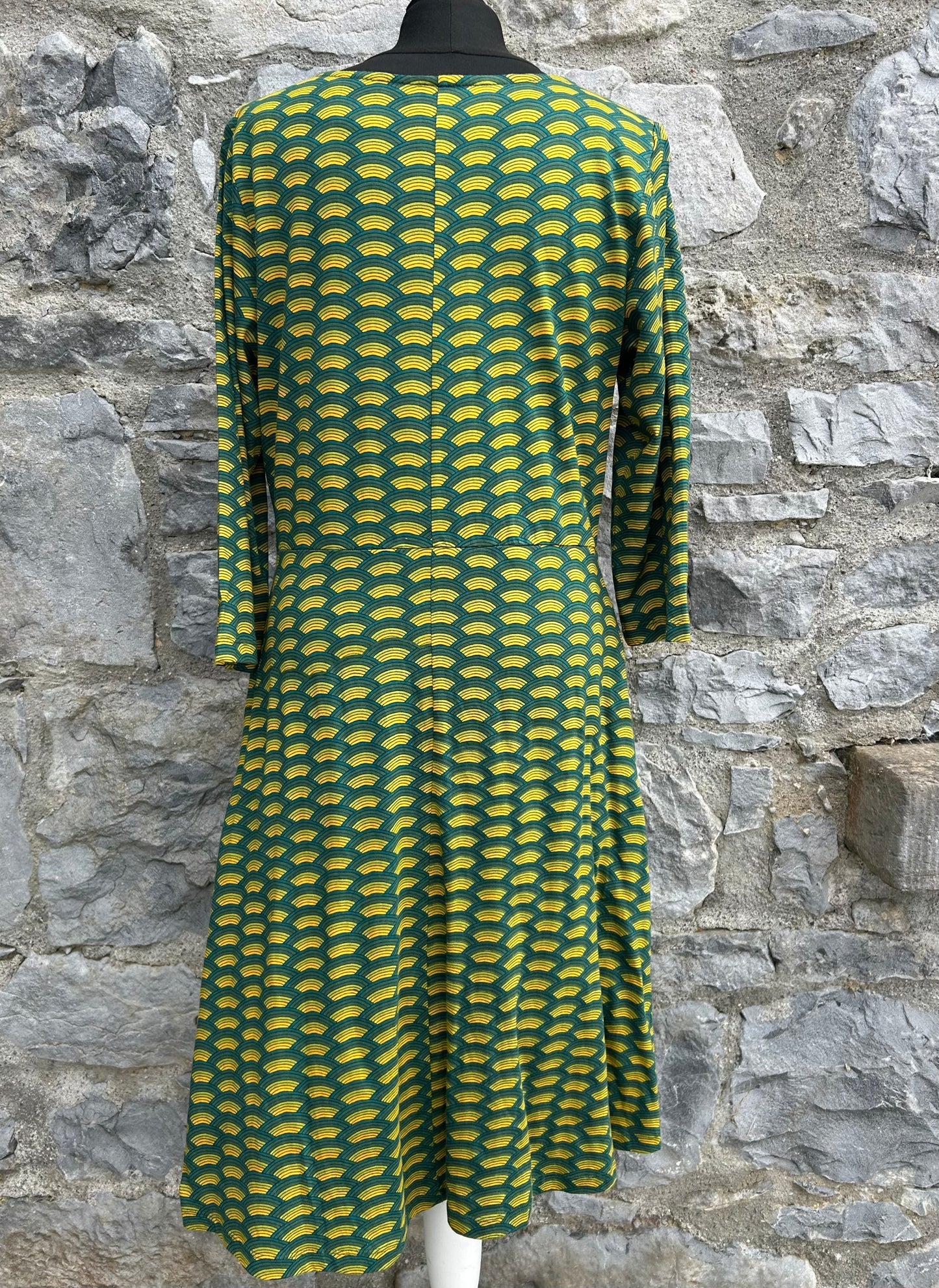 Renata geo waves green dress uk 12