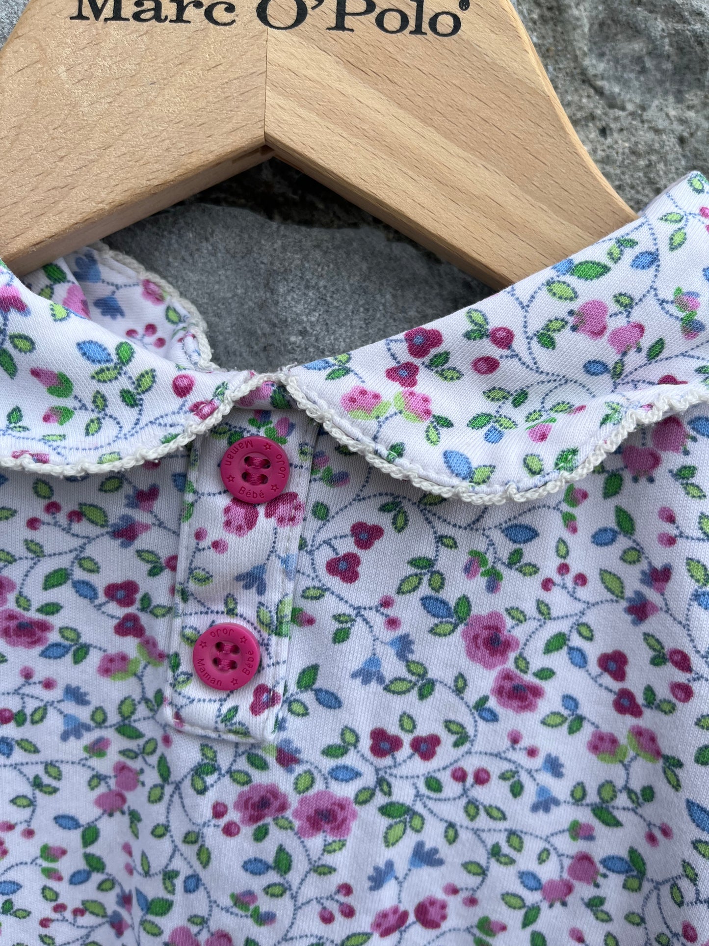 Floral top with Peter collar 2-3y (92-98cm)