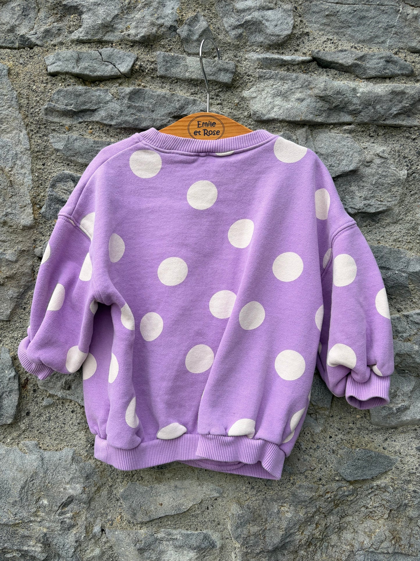 Animals mega dots purple sweatshirt 18-24m (86-92cm)