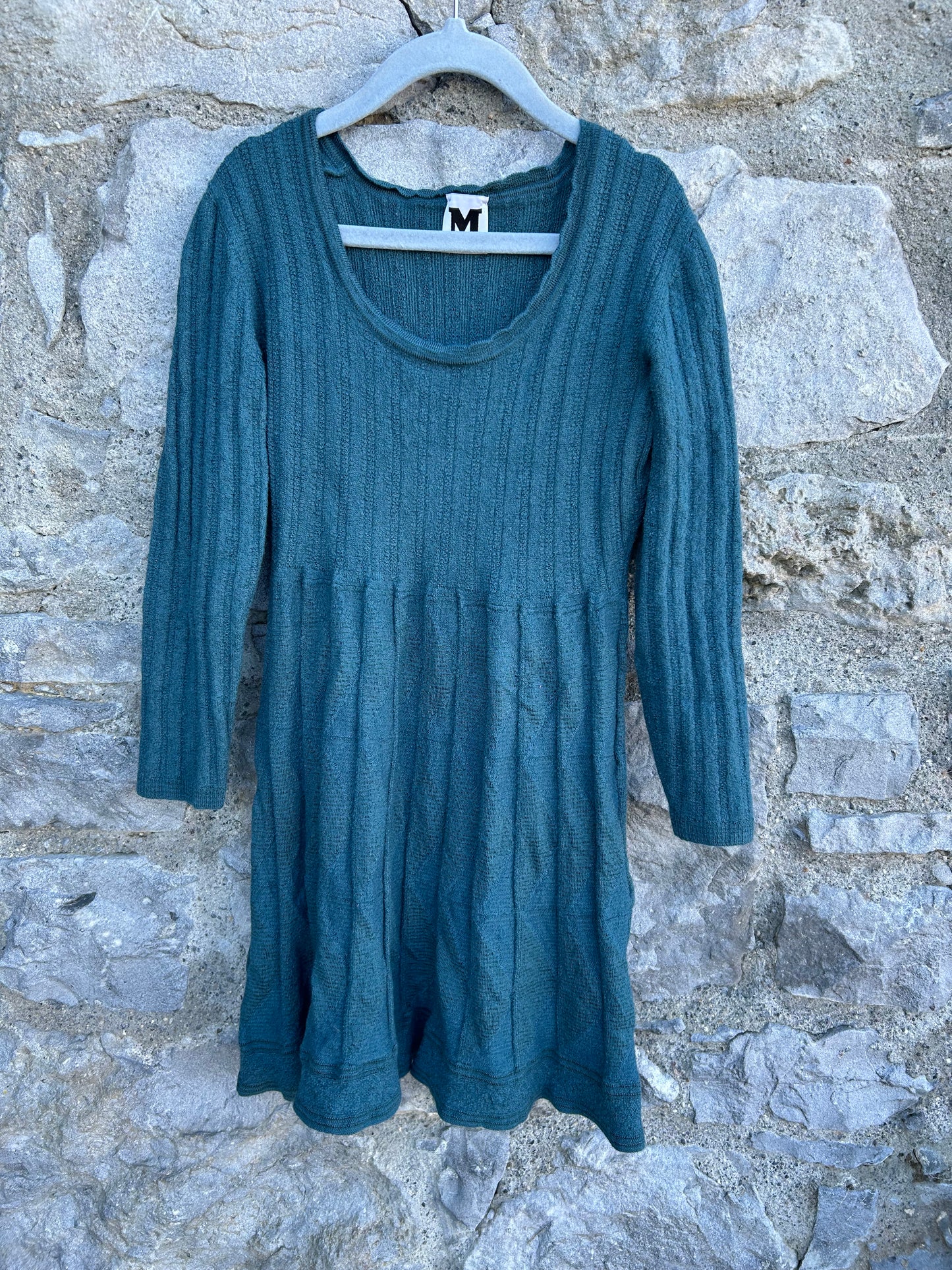 Bottle Green knitted dress 6y (116cm)