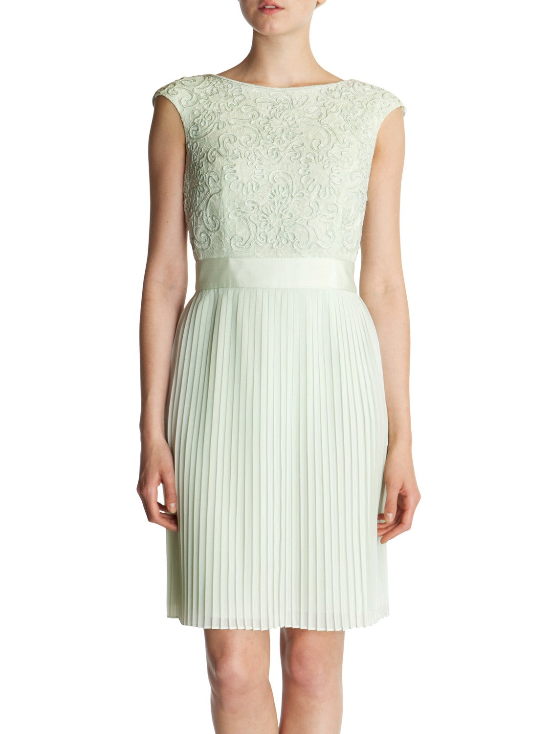 Mint lace&pleats dress uk 6