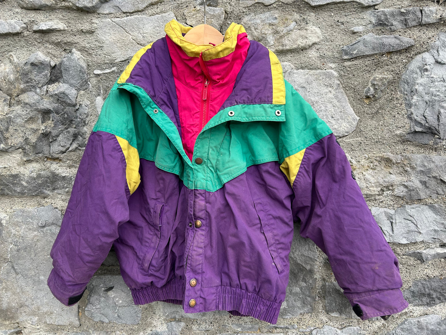 80s Purple&green jacket 7-8y (122-128cm)