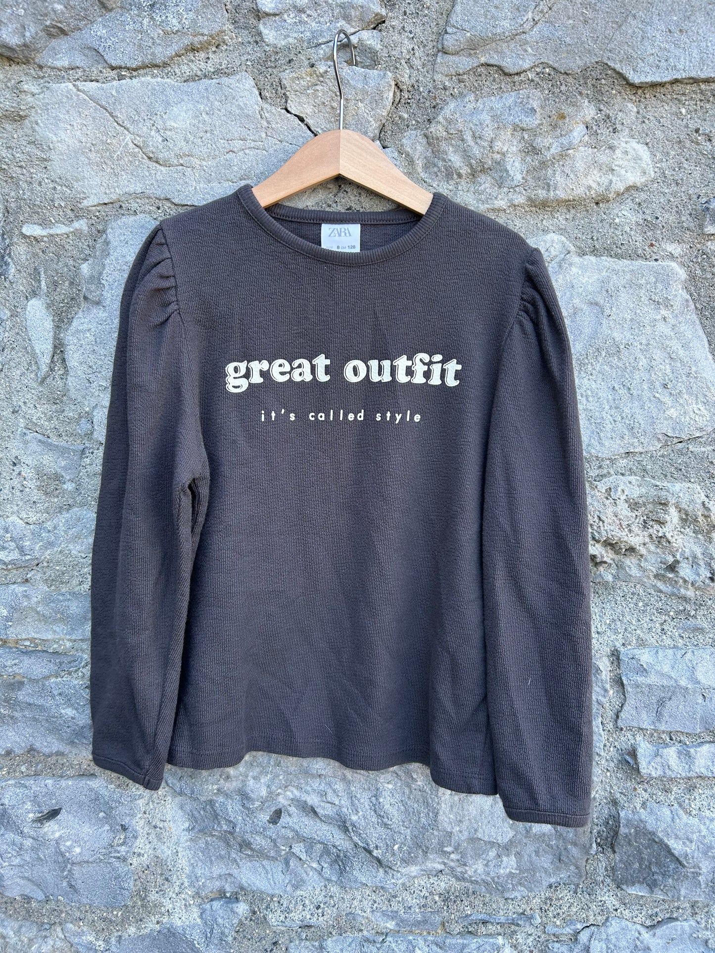 Great outfit charcoal top 8y (128cm)