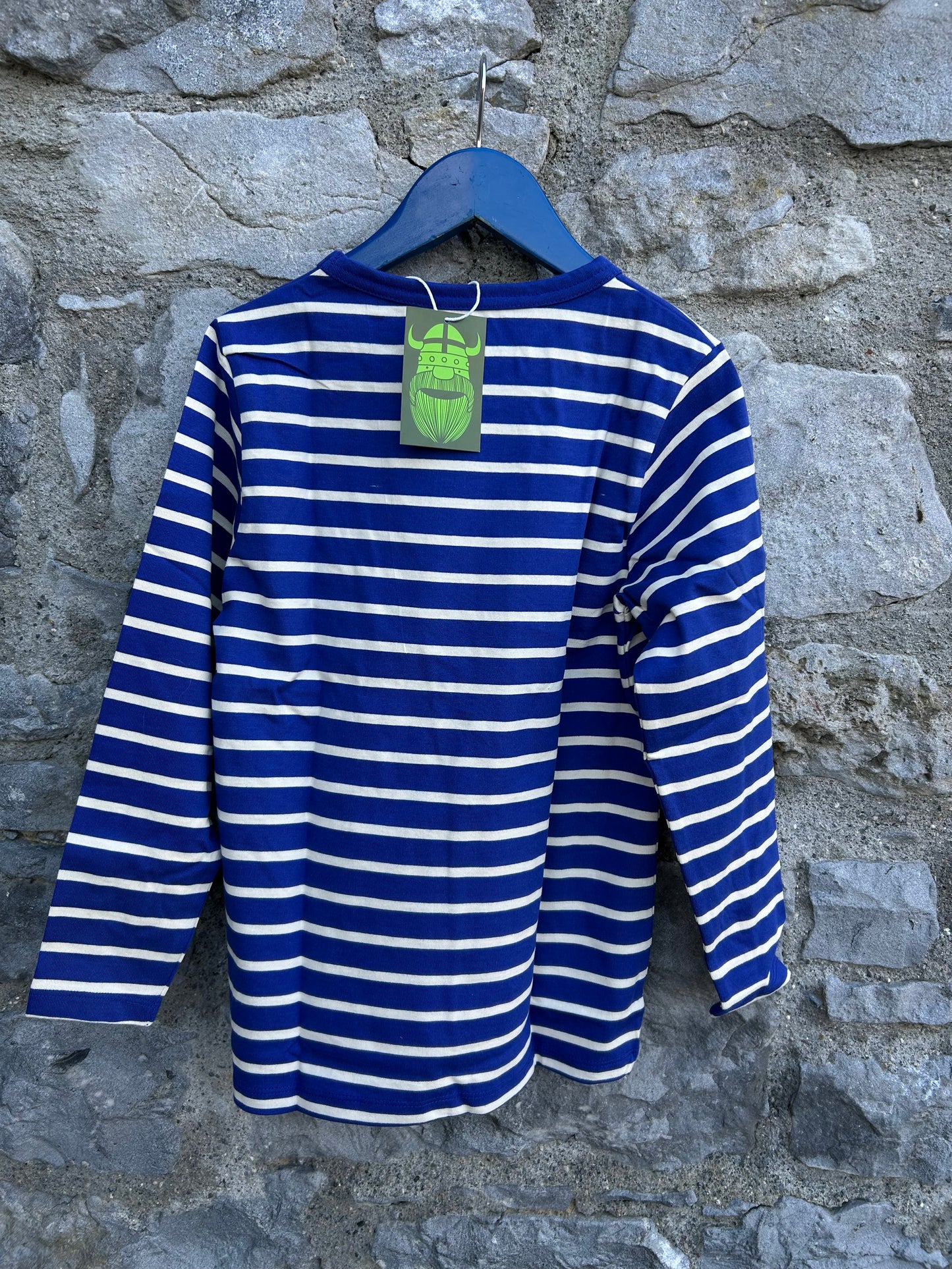 Blue&white stripy top 7-8y (122-128cm)