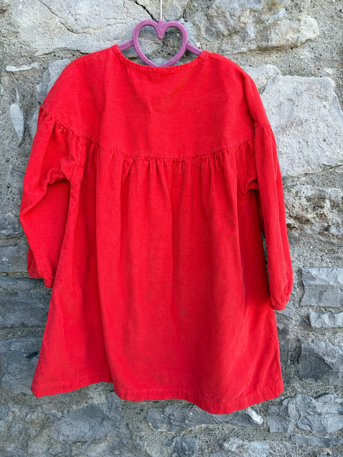 Red cord dress 4-5y (104-110cm)