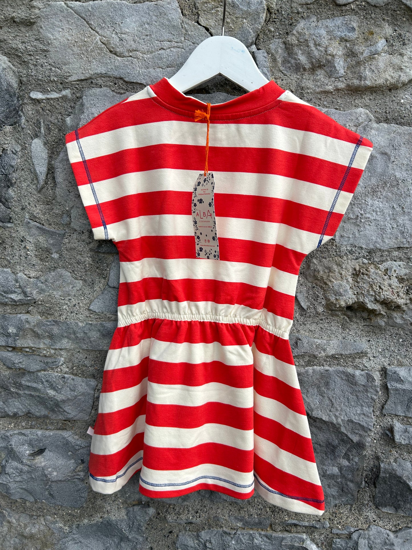 Love Sea red stripy dress 3y (98cm)