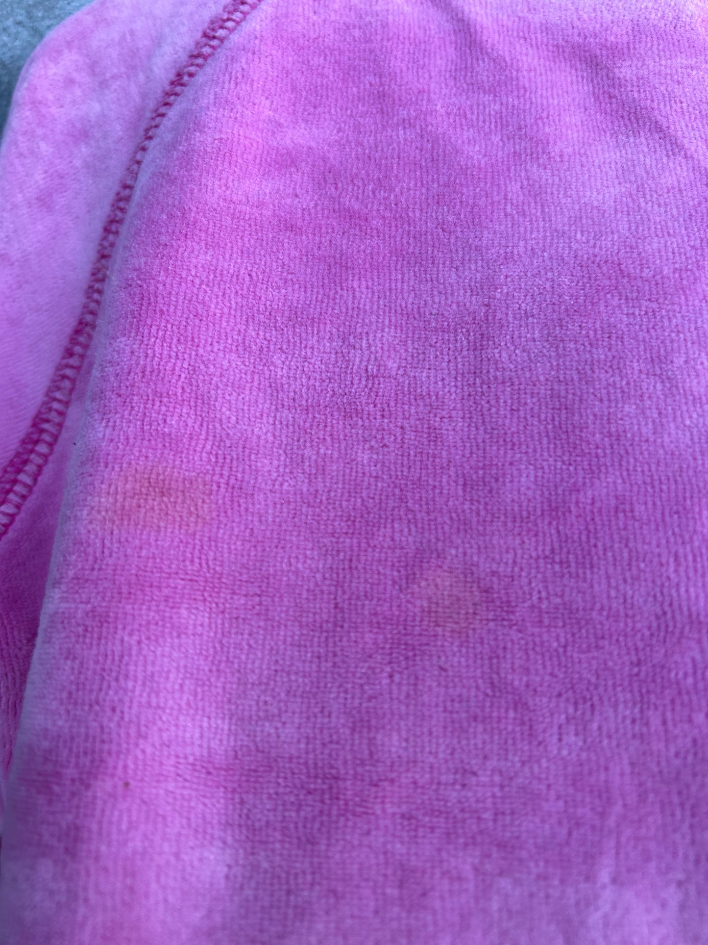 Pink velour sport jacket 3-6m (62-68cm)